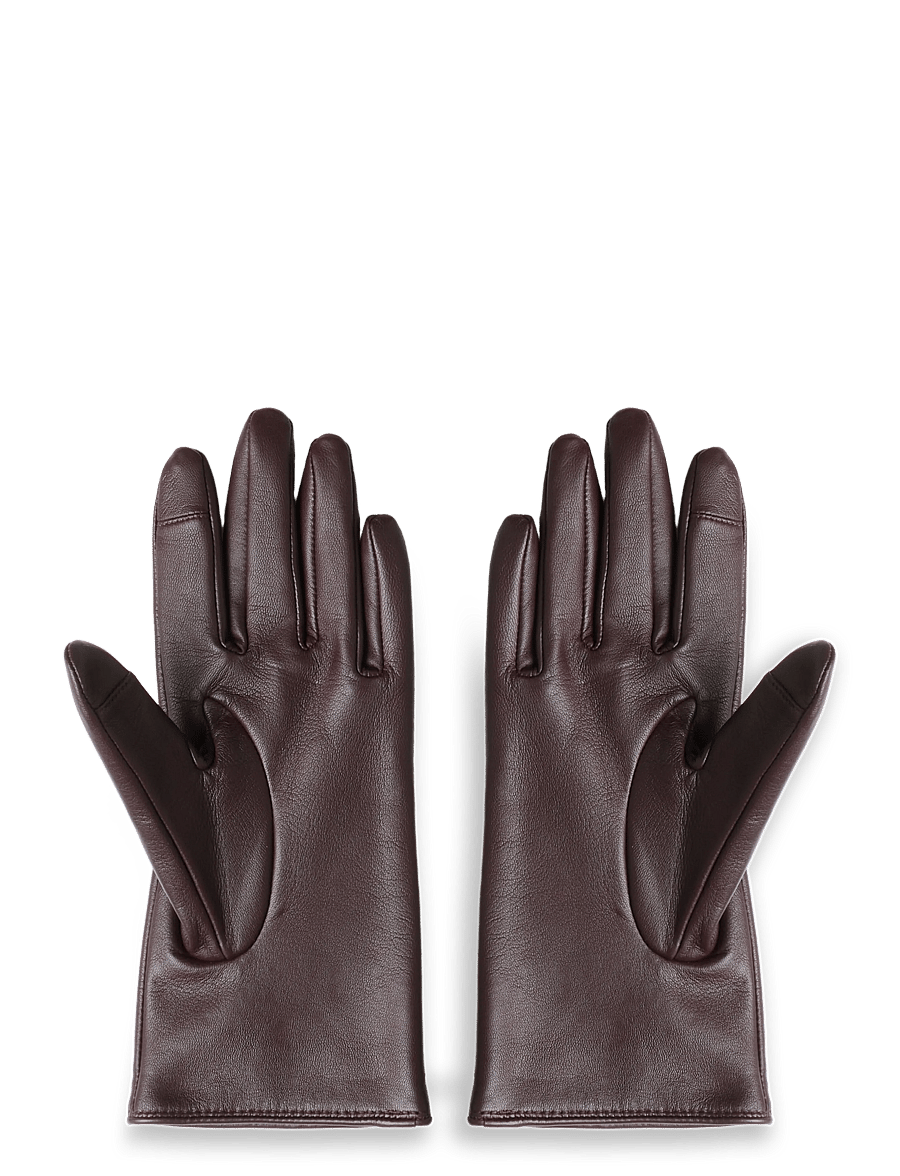 HUGO - Beggy 2.0 - læderhandsker - brown overflow - 1