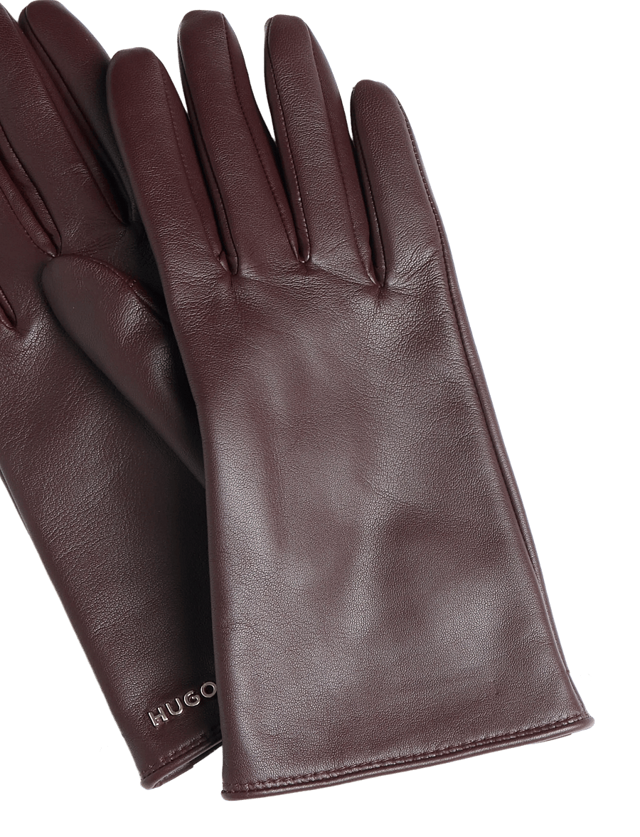 HUGO - Beggy 2.0 - læderhandsker - brown overflow - 2