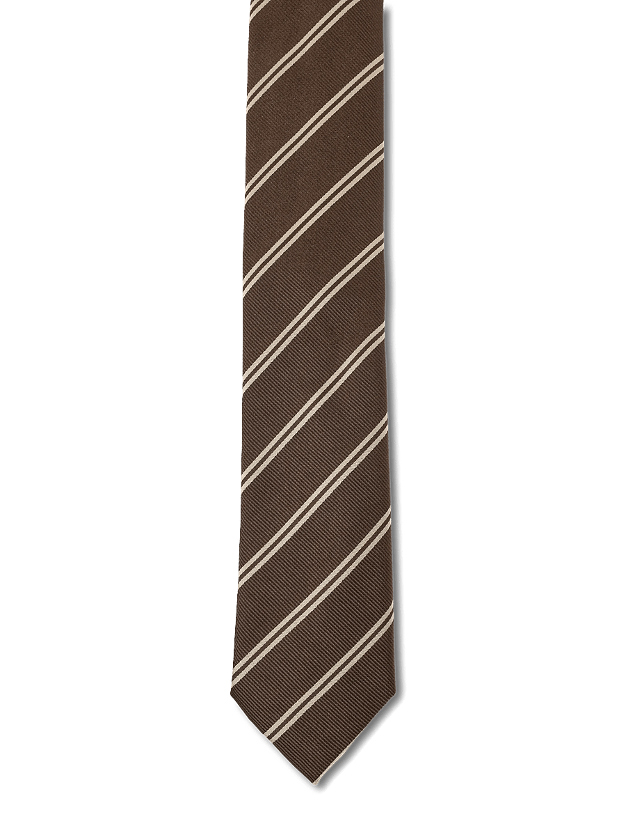 HUGO - Tie cm 6 - krawatten - brown overflow - 0