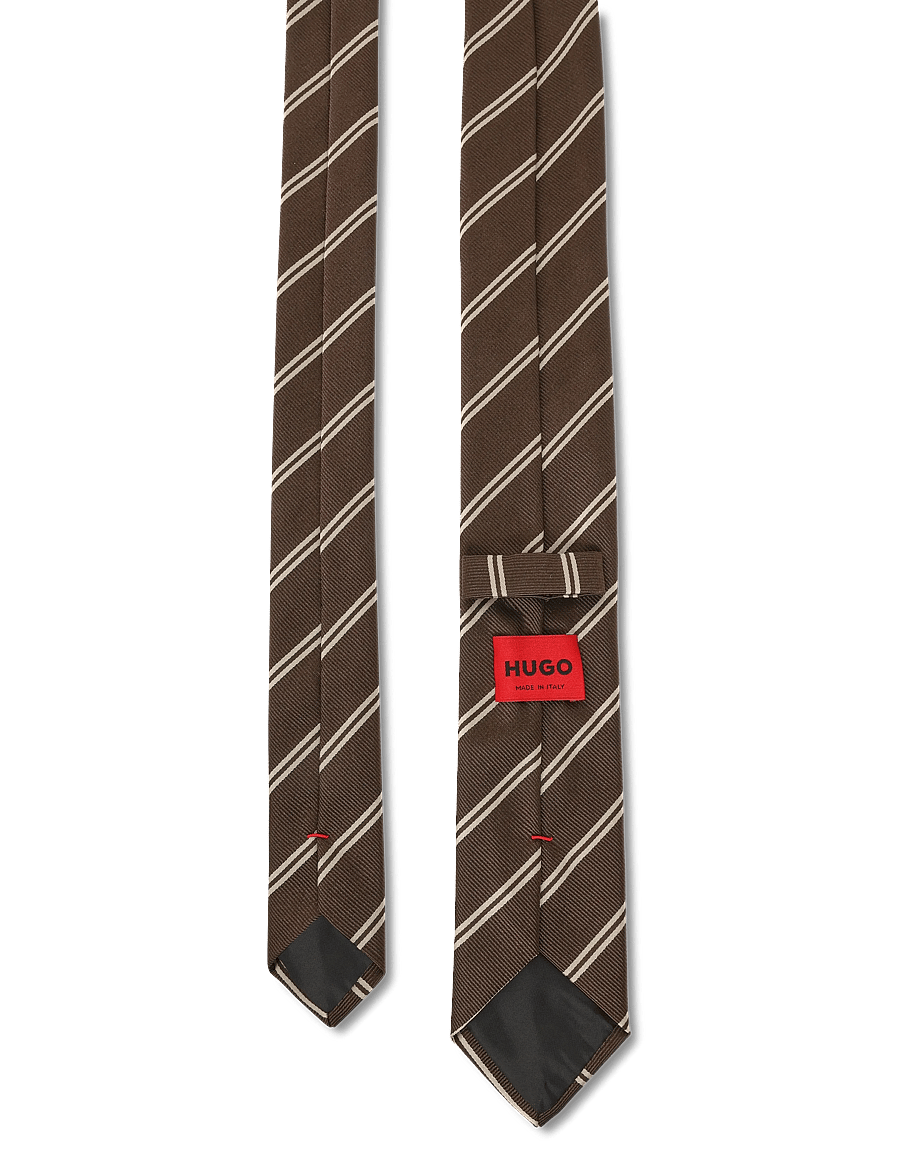 HUGO - Tie cm 6 - krawatten - brown overflow - 1