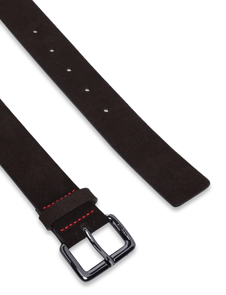 HUGO - Geraldo-Sd_Sz35 - klassiska skärp - dark brown - 1