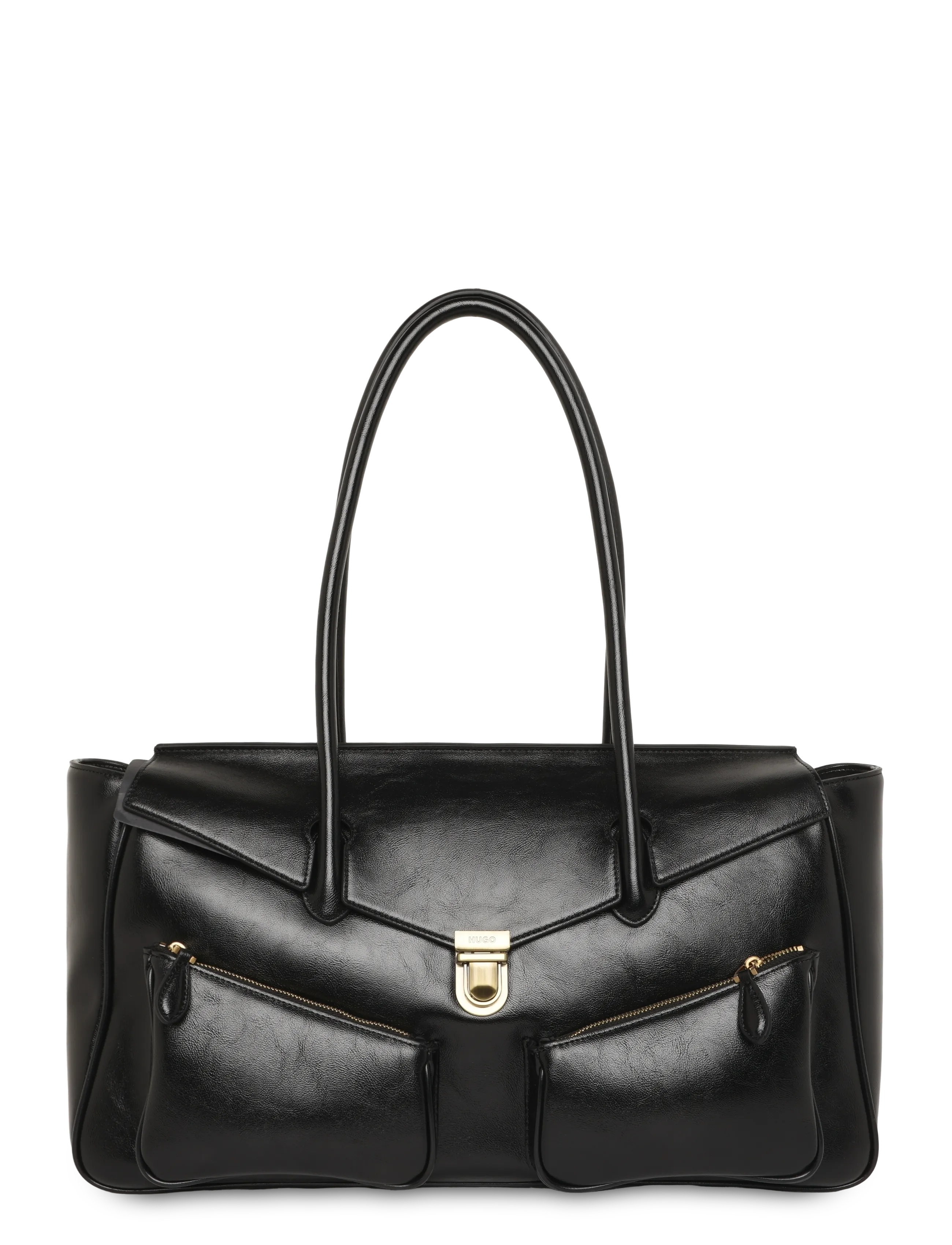 HUGO Quinley_Smshould.bag, Kvinder, Satchel Skuldertaske, Sort, Str: ONE SIZE