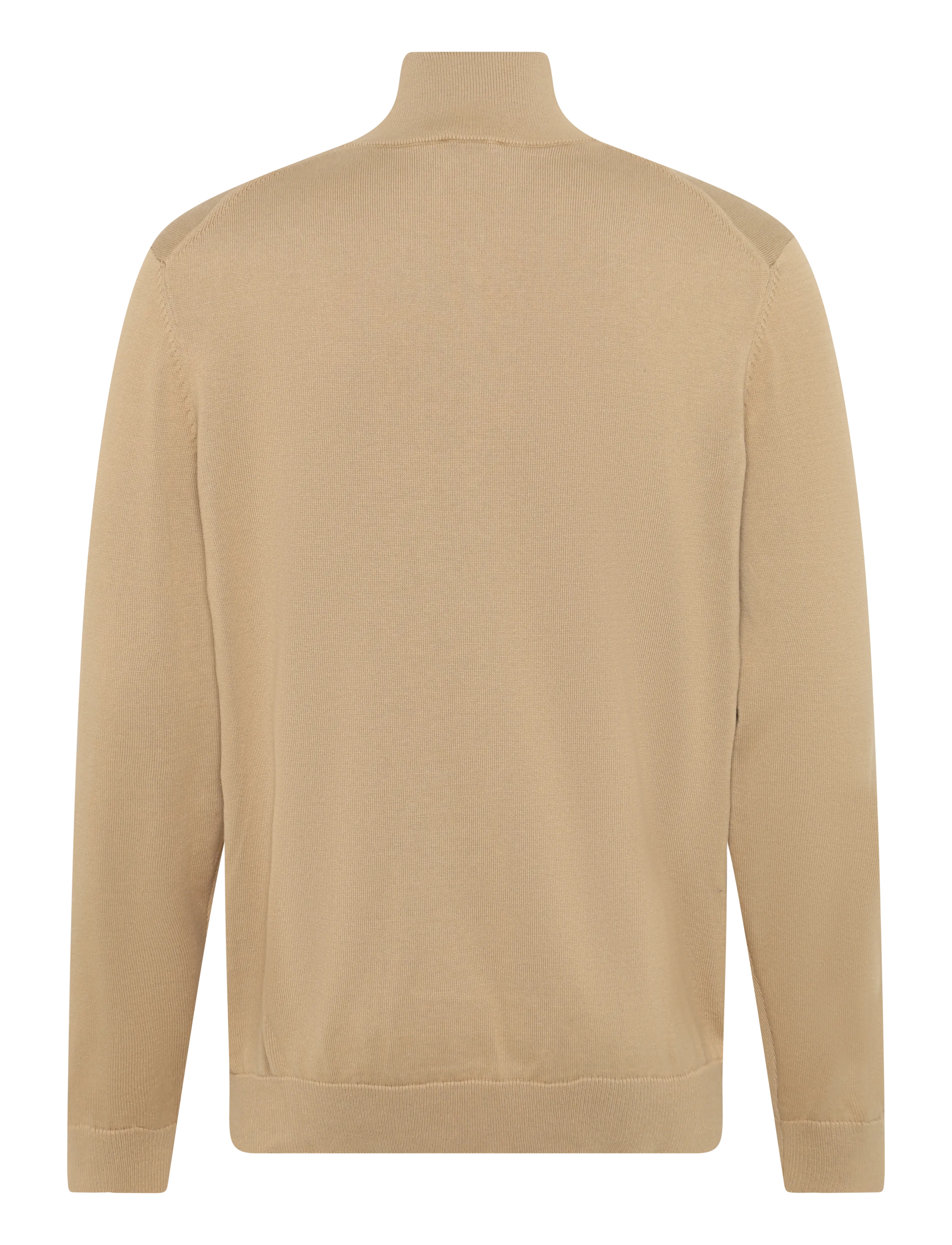 HUGO - San Quintus-C2 - pullover mit halbem reißverschluss - medium beige - 1
