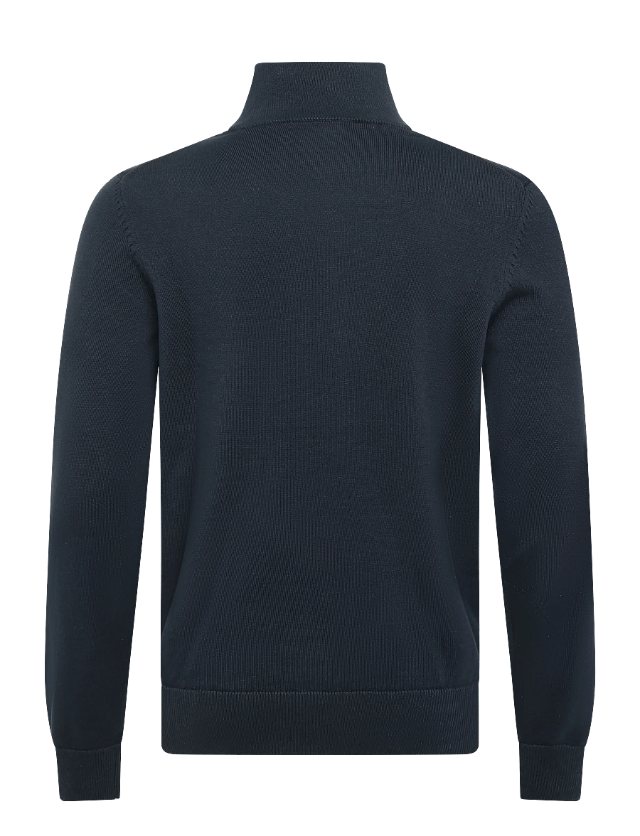 HUGO - San Quintus-C2 - pullover mit halbem reißverschluss - navy - 1