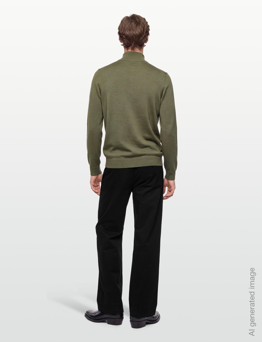 HUGO - San Quintus-C2 - halfzip strik - open green - 4