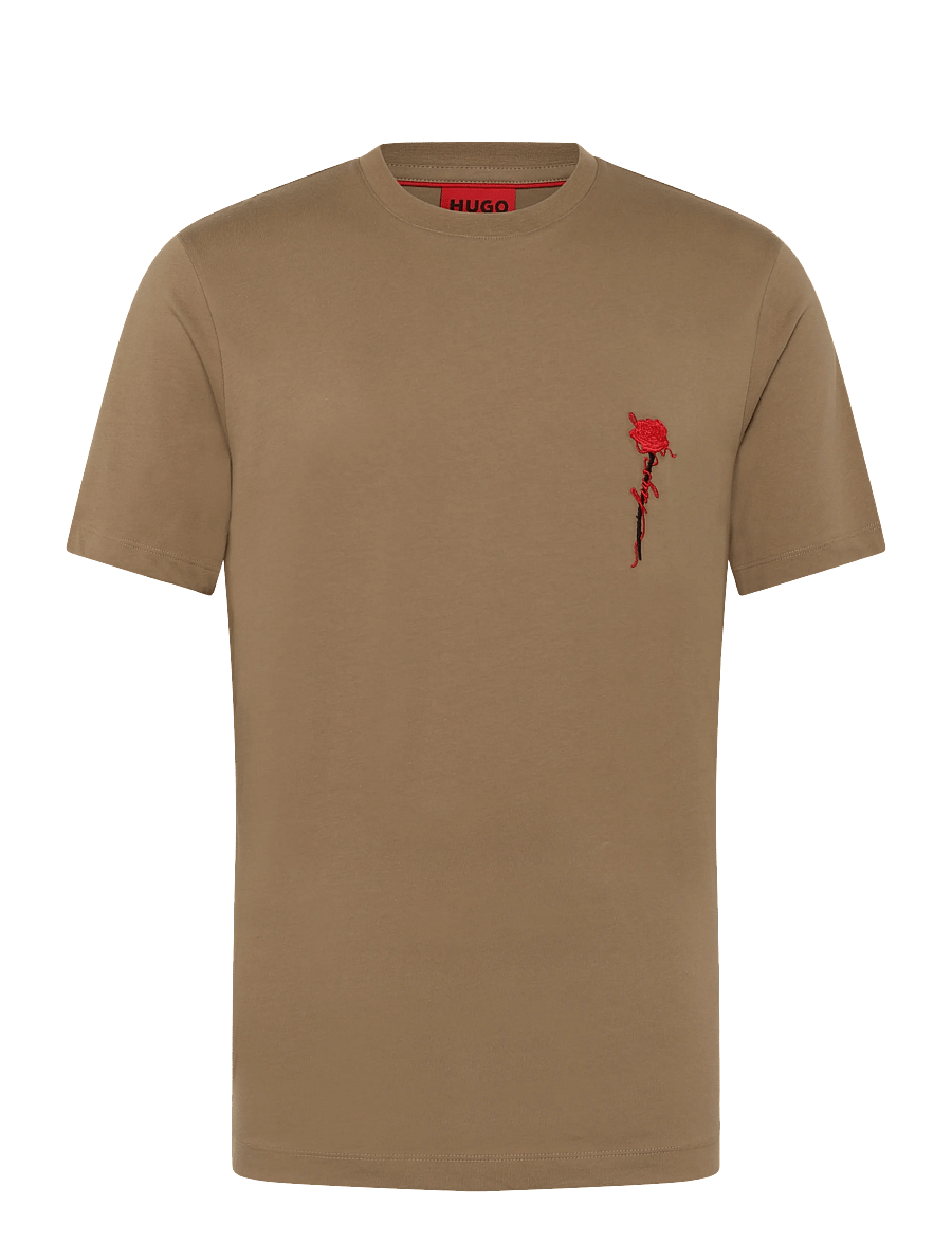 HUGO - Diflow - kortärmade t-shirts - beige overflow - 1
