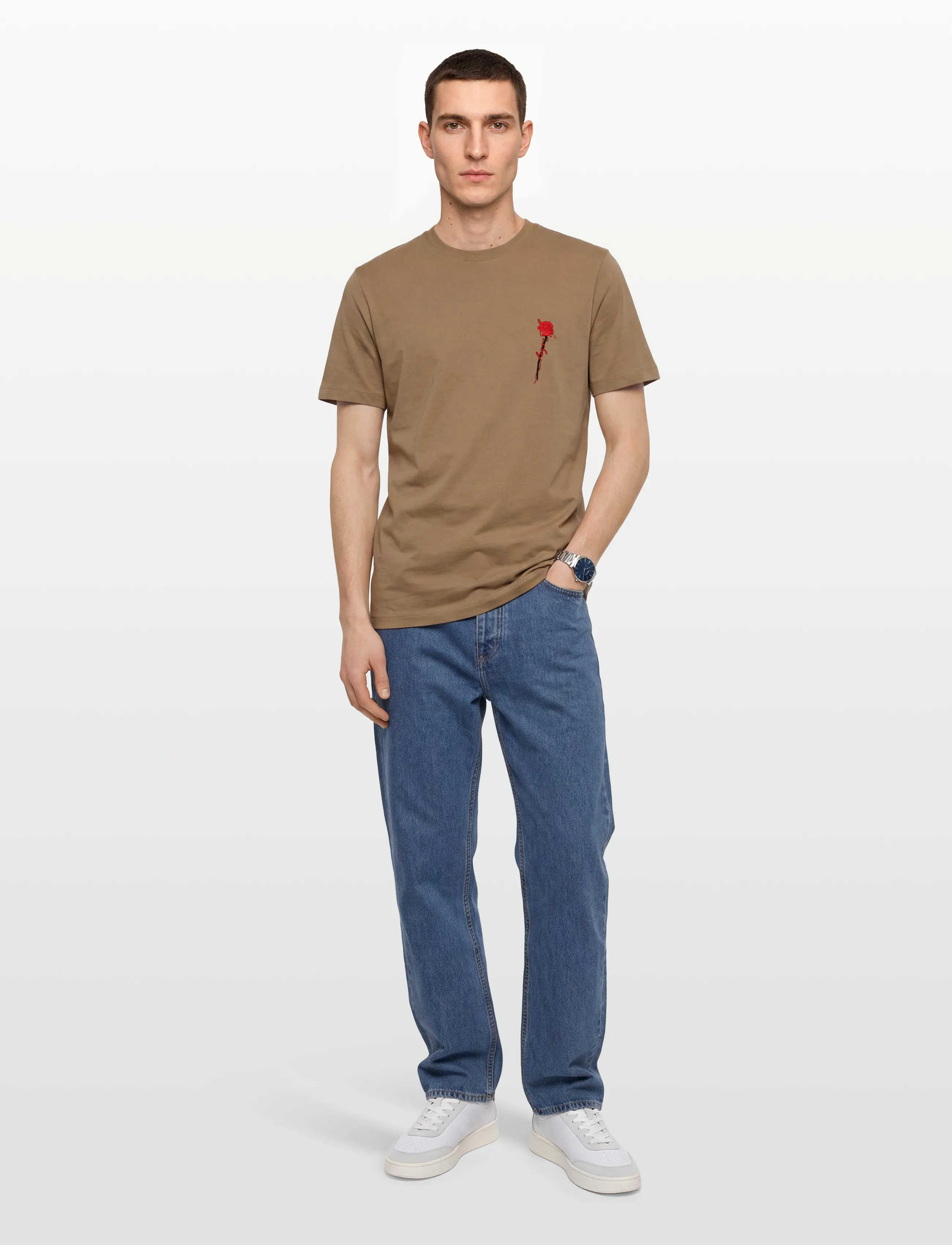 HUGO Diflow - T-särgid - BEIGE OVERFLOW / beige