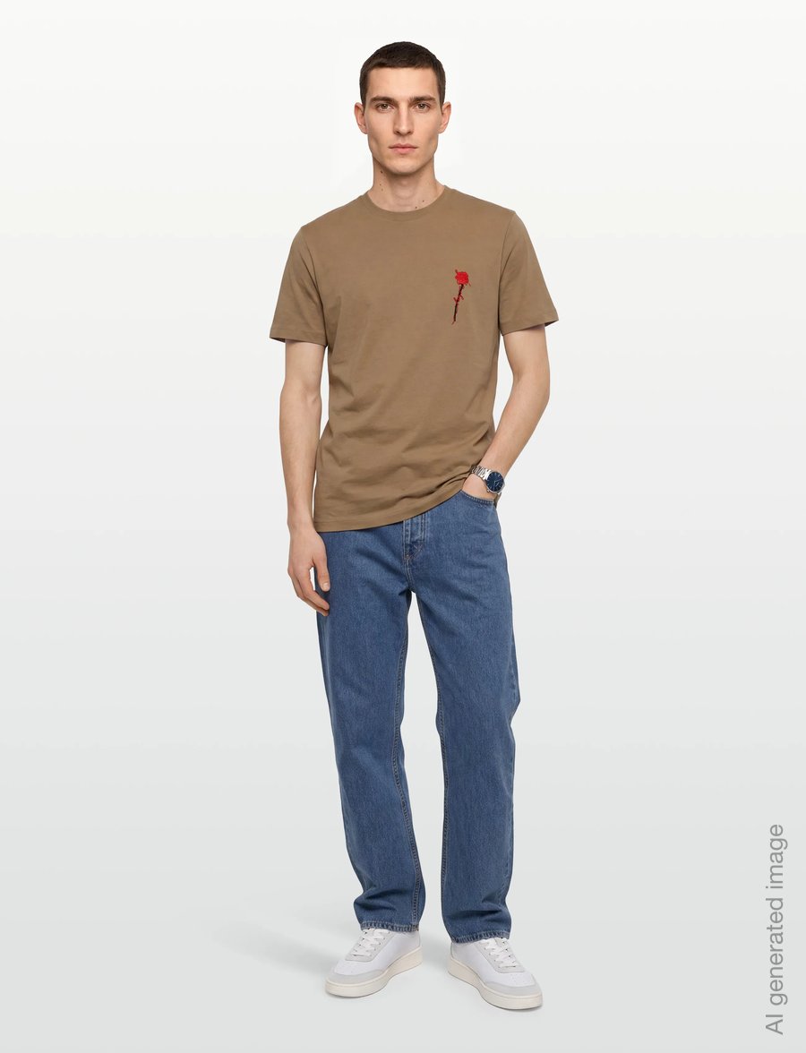 HUGO - Diflow - kortärmade t-shirts - beige overflow - 0