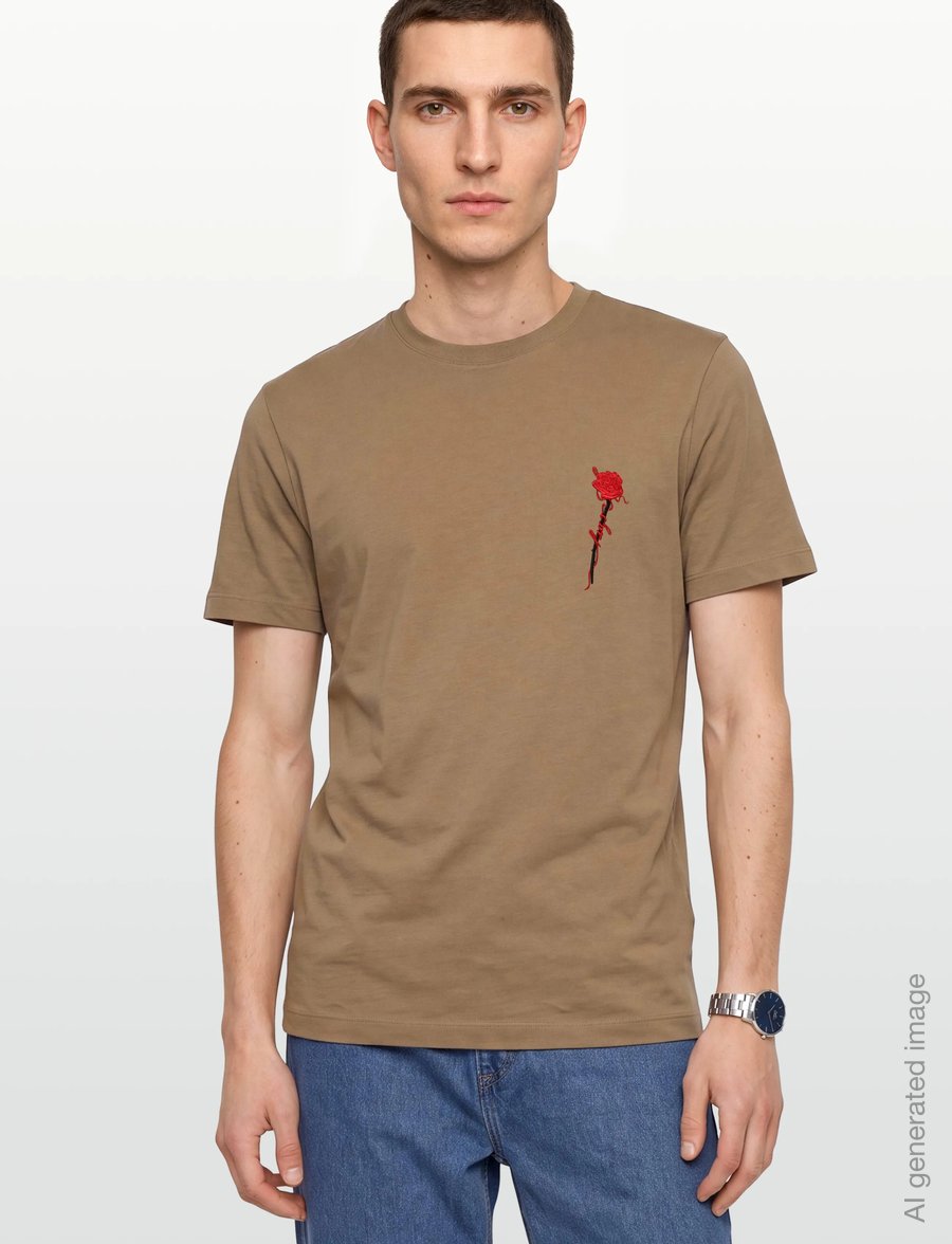 HUGO - Diflow - kortärmade t-shirts - beige overflow - 3
