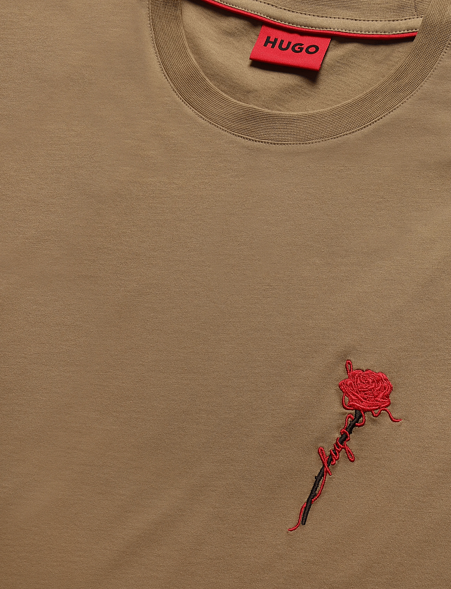 HUGO - Diflow - kortärmade t-shirts - beige overflow - 5