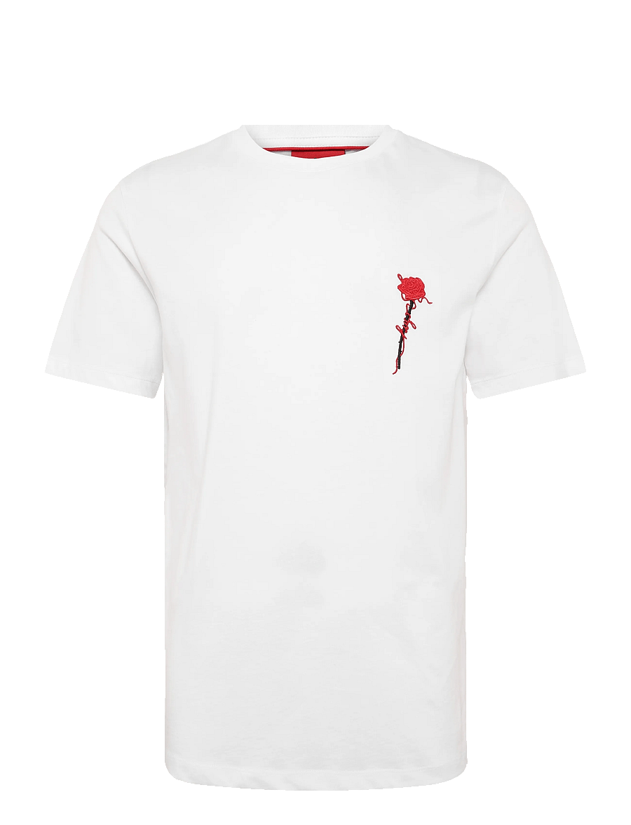 HUGO - Diflow - kortærmede t-shirts - white - 0