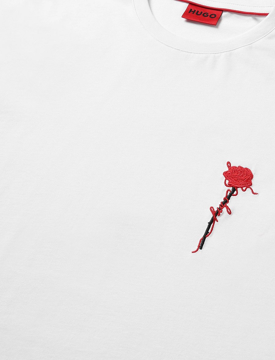 HUGO - Diflow - kortærmede t-shirts - white - 2