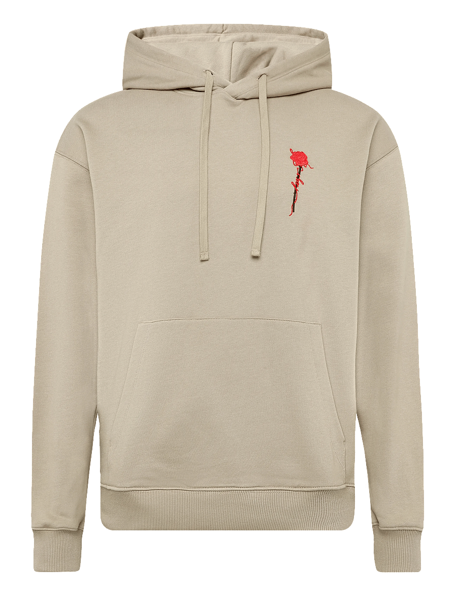 HUGO - Diflowhood - hoodies - beige overflow - 1
