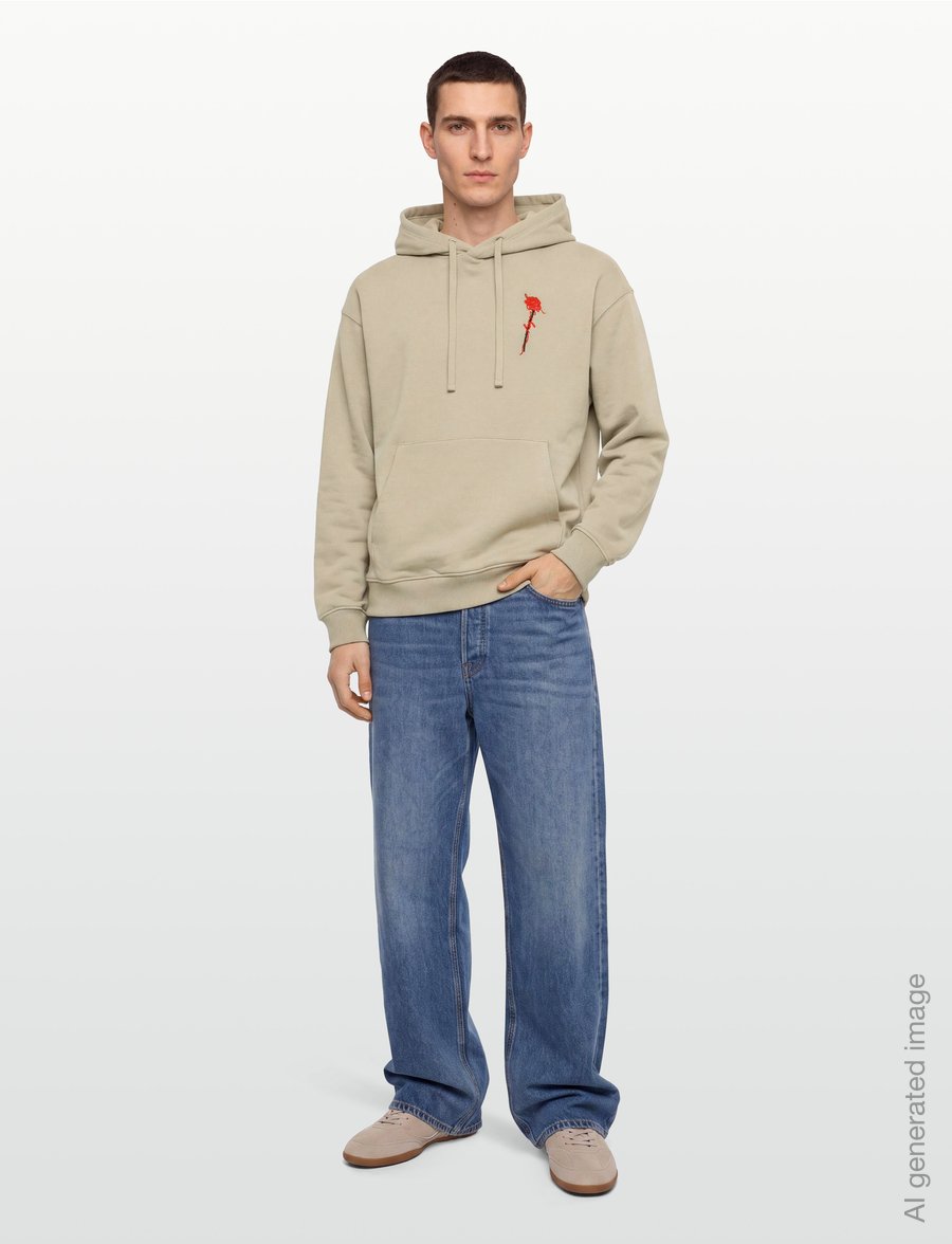 HUGO - Diflowhood - hoodies - beige overflow - 0