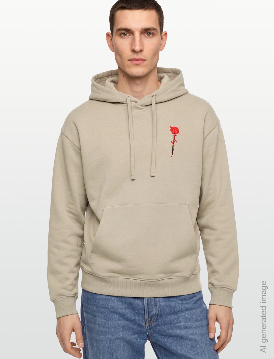 HUGO - Diflowhood - hoodies - beige overflow - 3