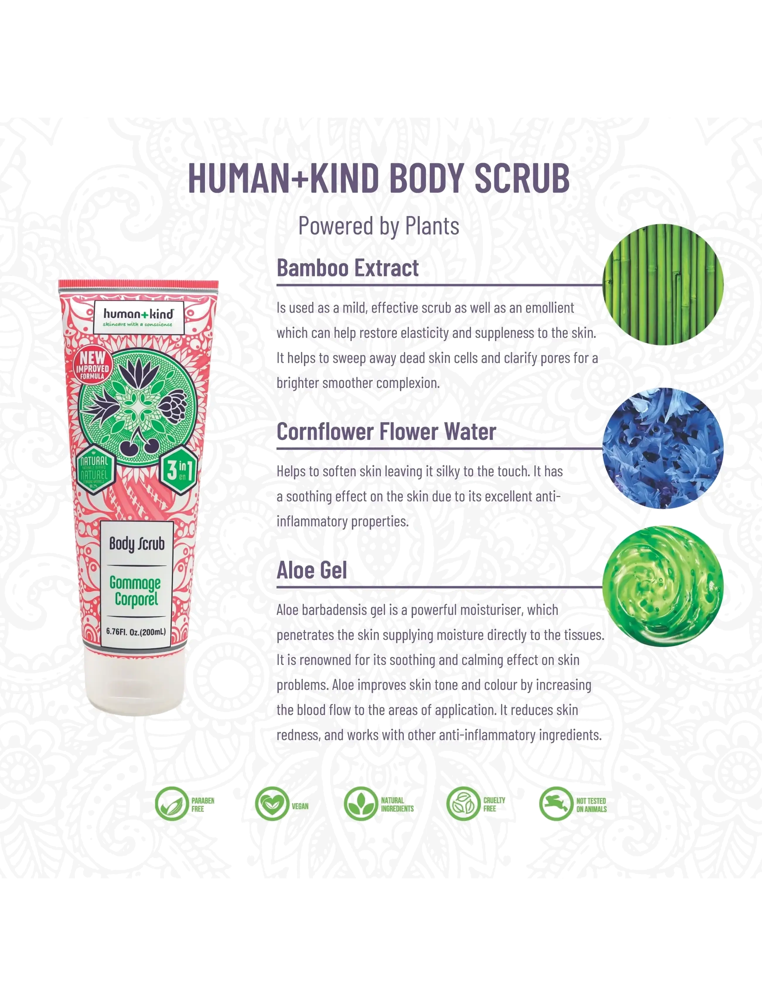 Human + Kind - Body Scrub - skrub & exfoliering - krop - no colour - 1