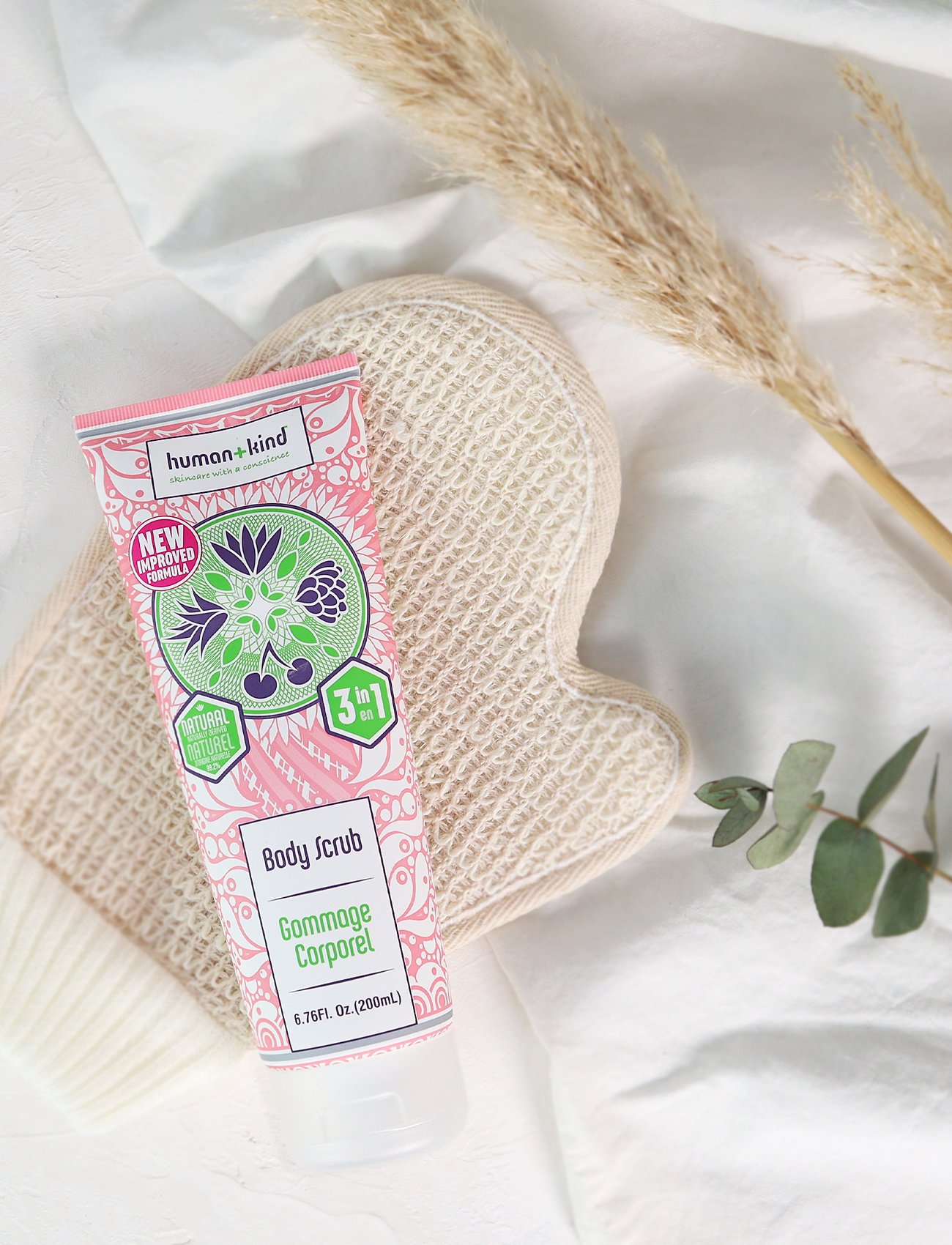 Human + Kind Body Scrub, 200 ml, Nude, Krop > Scrub Og Eksfolierende Midler, Dame