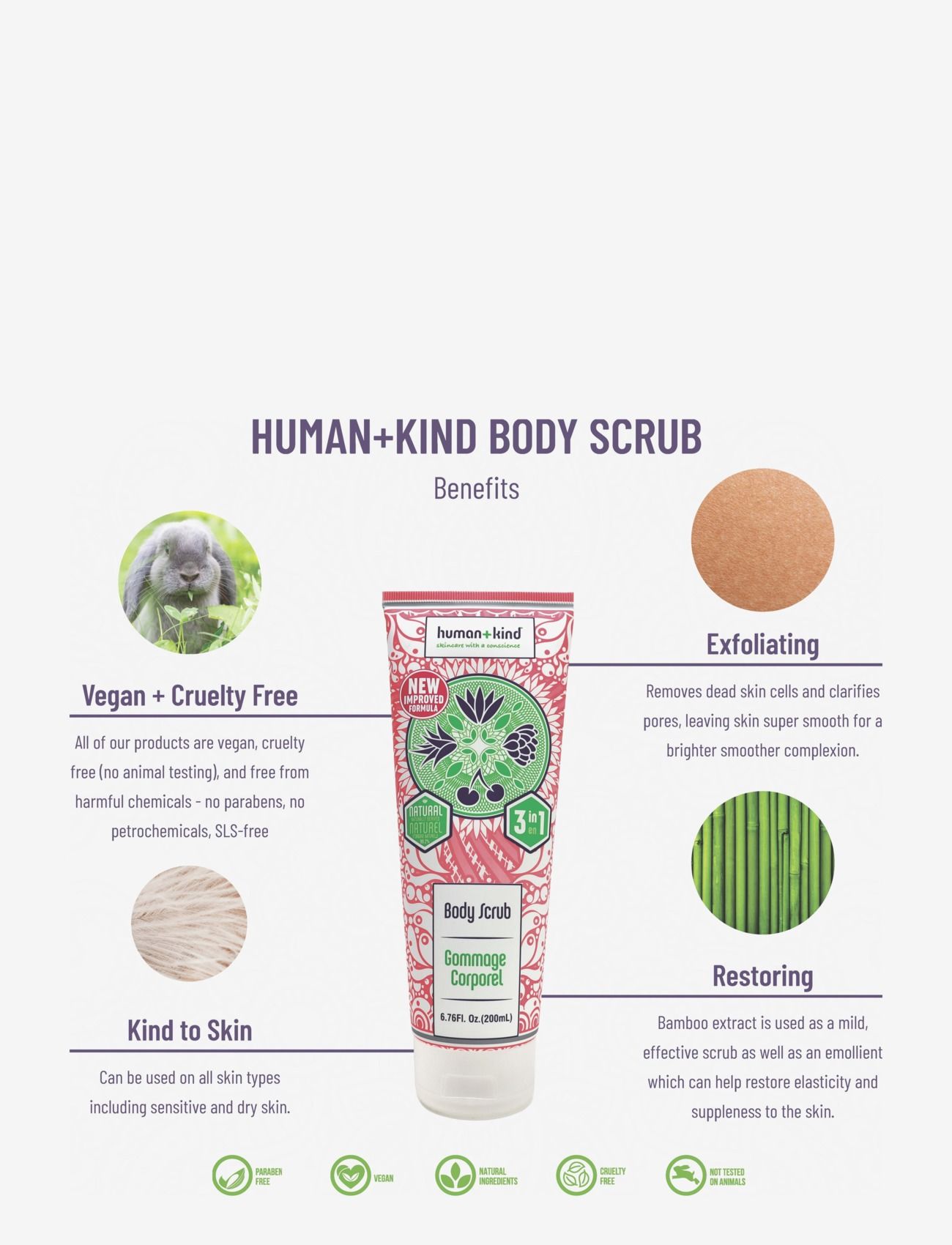 Human + Kind - Body Scrub - skrubb & exfoliators - kropp  - no colour - 3