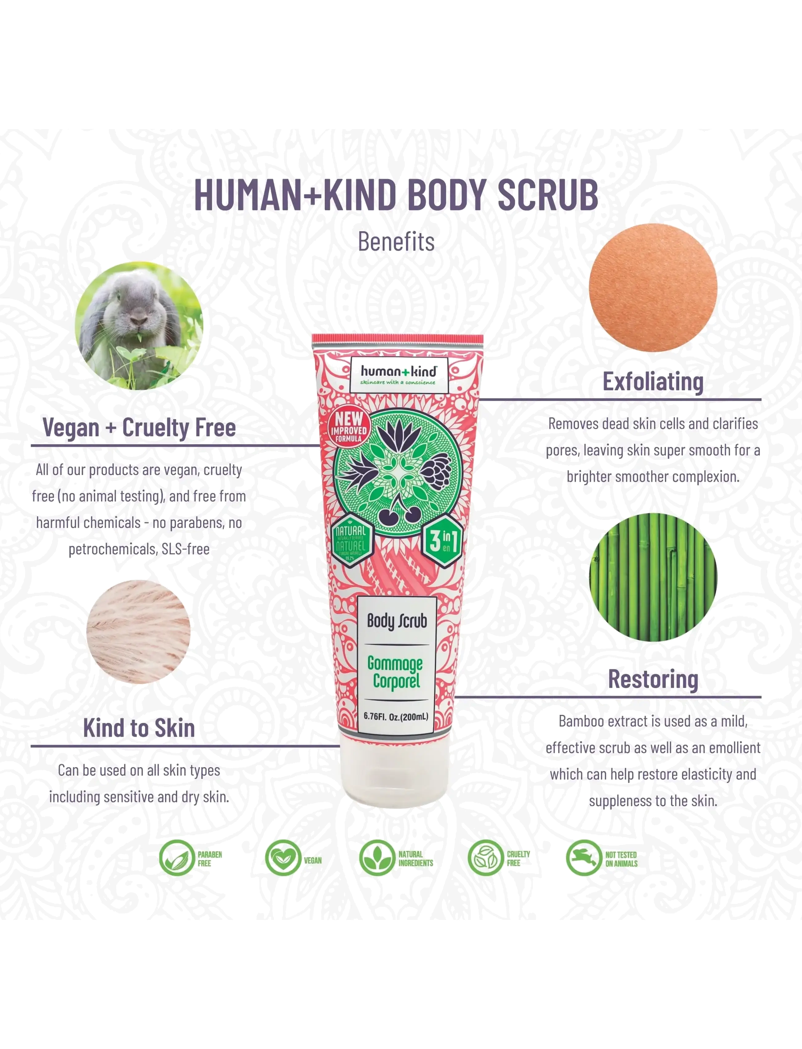 Human + Kind - Body Scrub - skrub & exfoliering - krop - no colour - 2