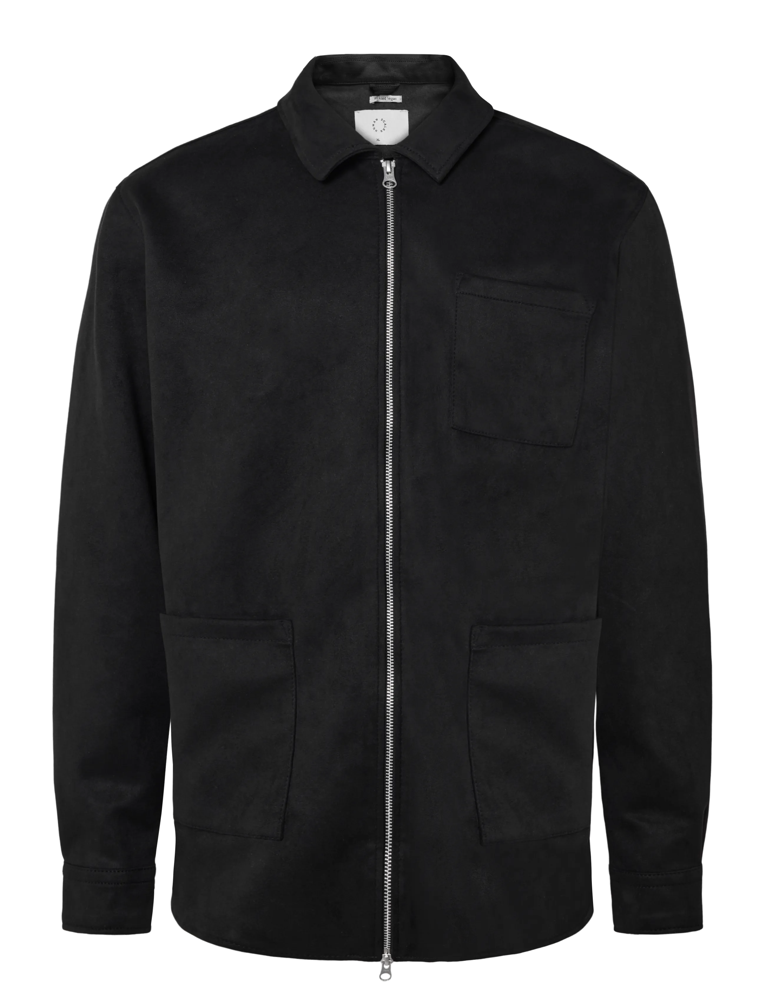 Human Scales Rickard Vegan Suede Jacket, L, Jackets, Schwarz - Light Männerswear