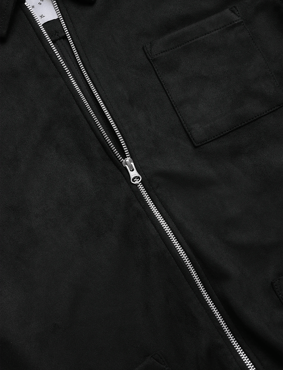 Human Scales - Rickard Vegan Suede Jacket - black - 3