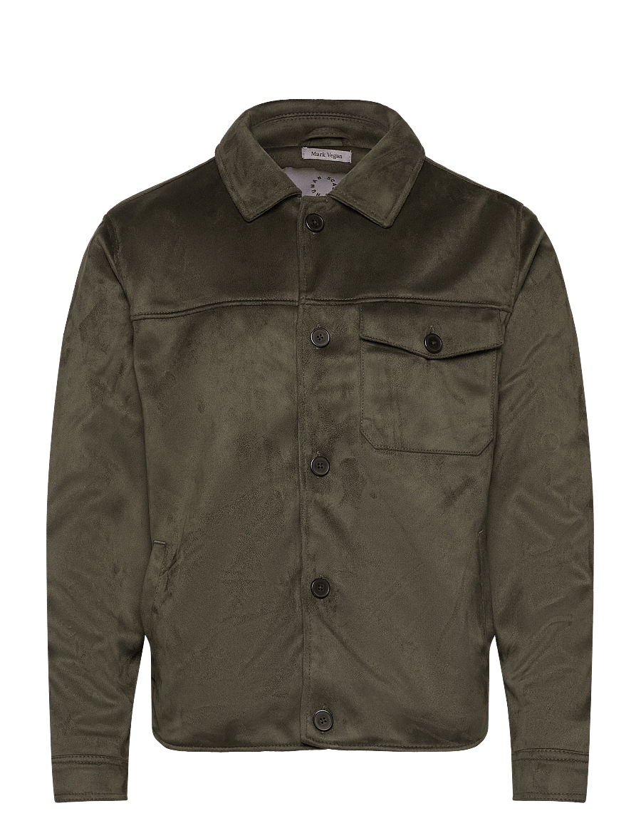 Human Scales - Mark Vegan Suede Jacket - moss green - 0