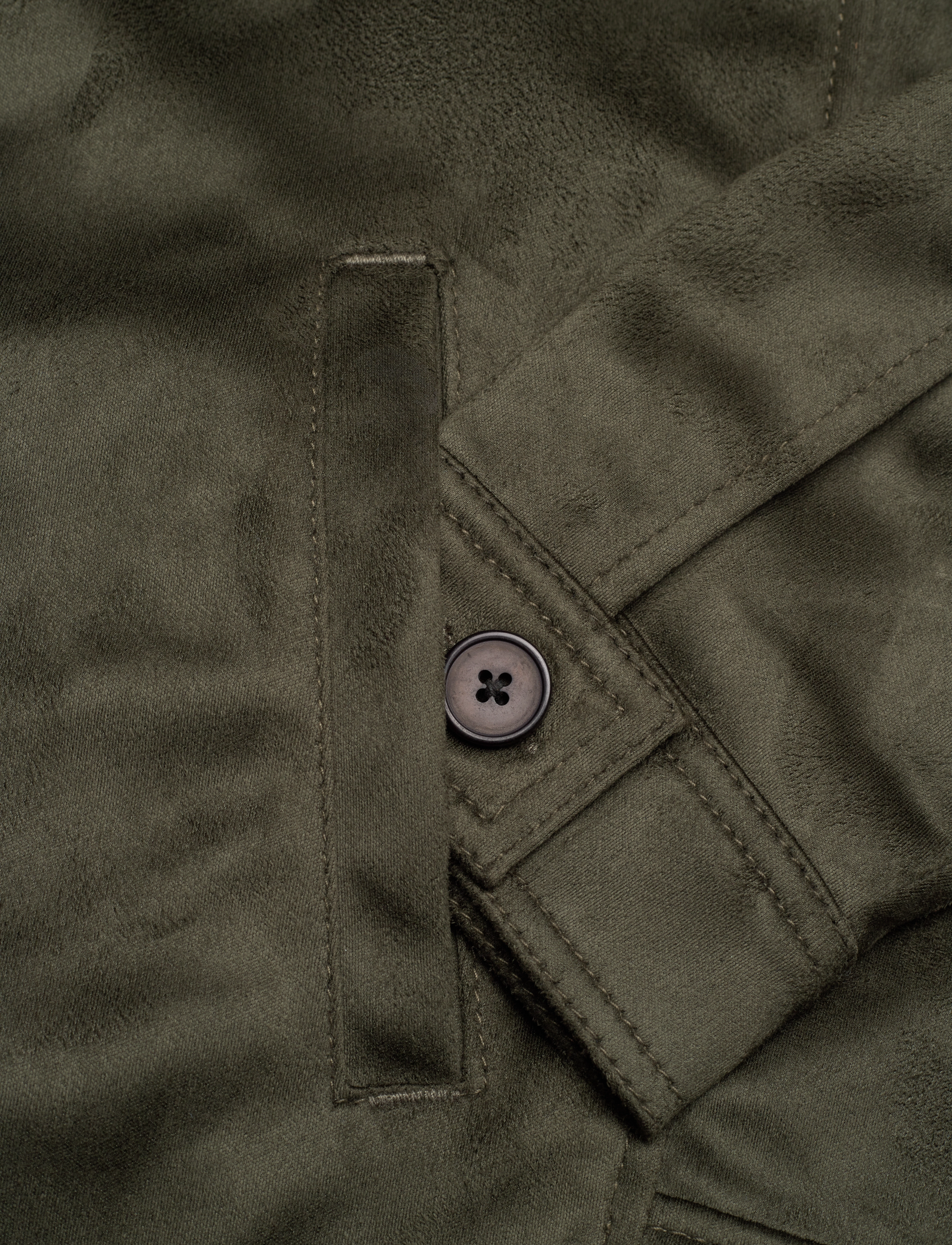 Human Scales - Mark Vegan Suede Jacket - moss green - 2