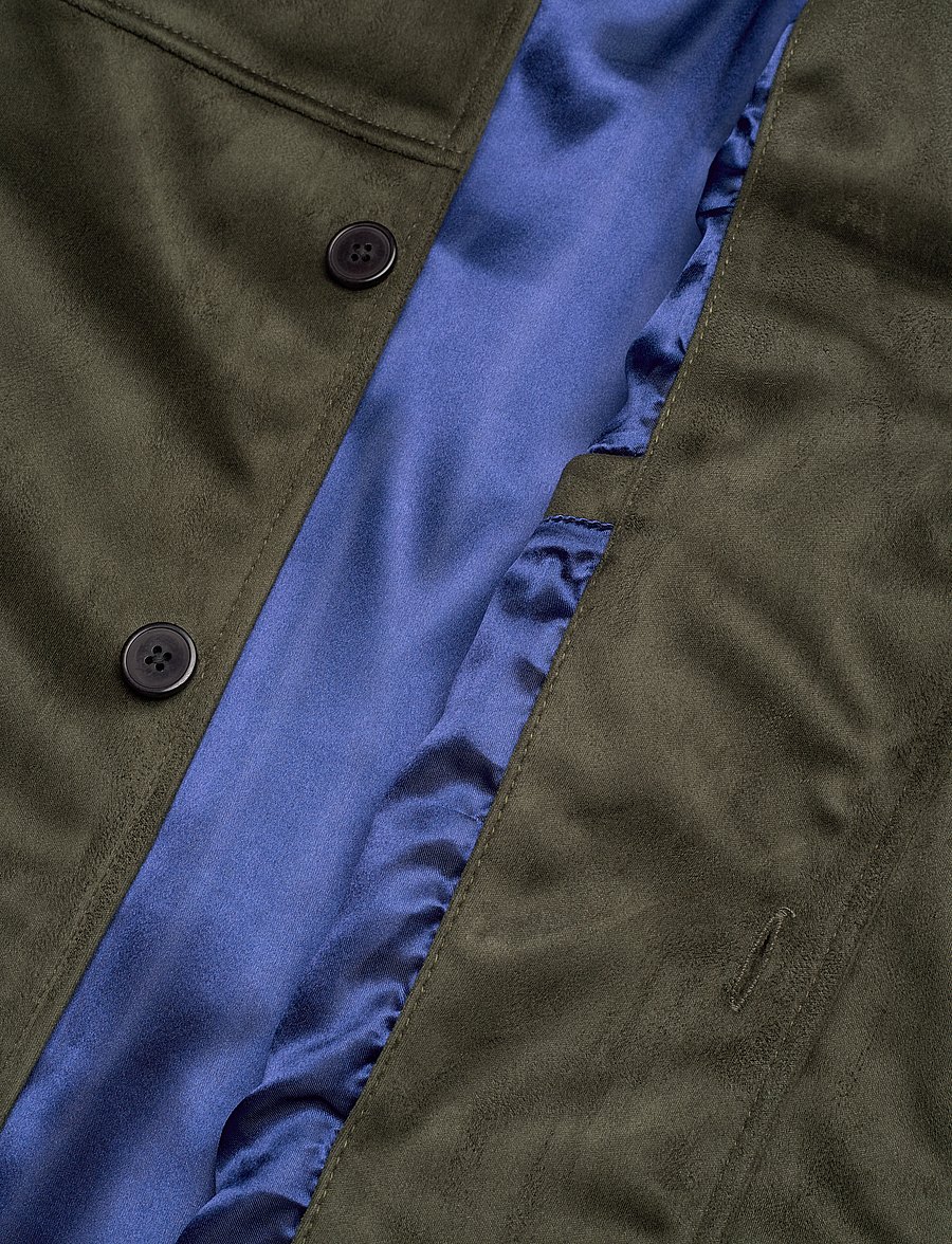 Human Scales - Mark Vegan Suede Jacket - moss green - 4