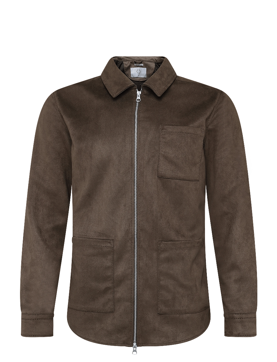 Human Scales - Rickard Vegan Suede Jacket - frühlingsjacken - taupe - 0