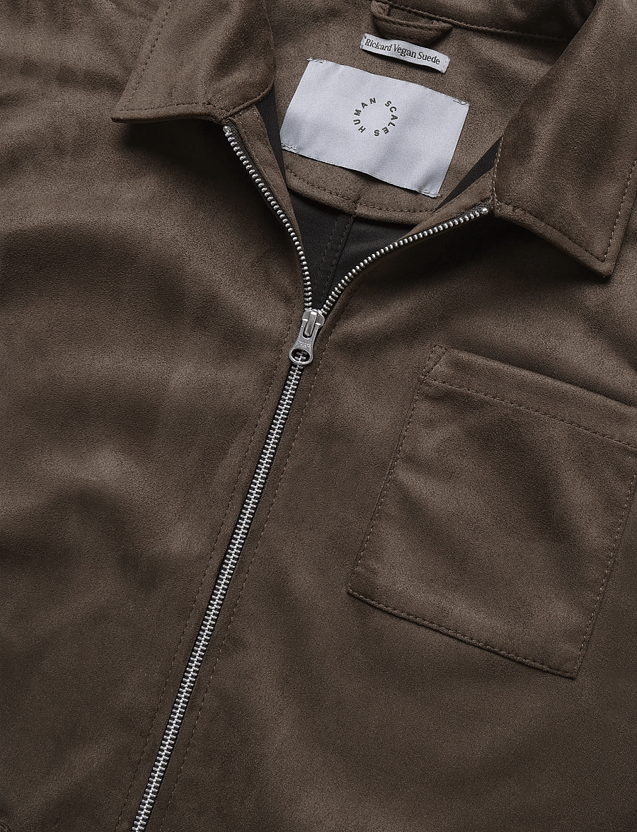 Human Scales - Rickard Vegan Suede Jacket - frühlingsjacken - taupe - 2