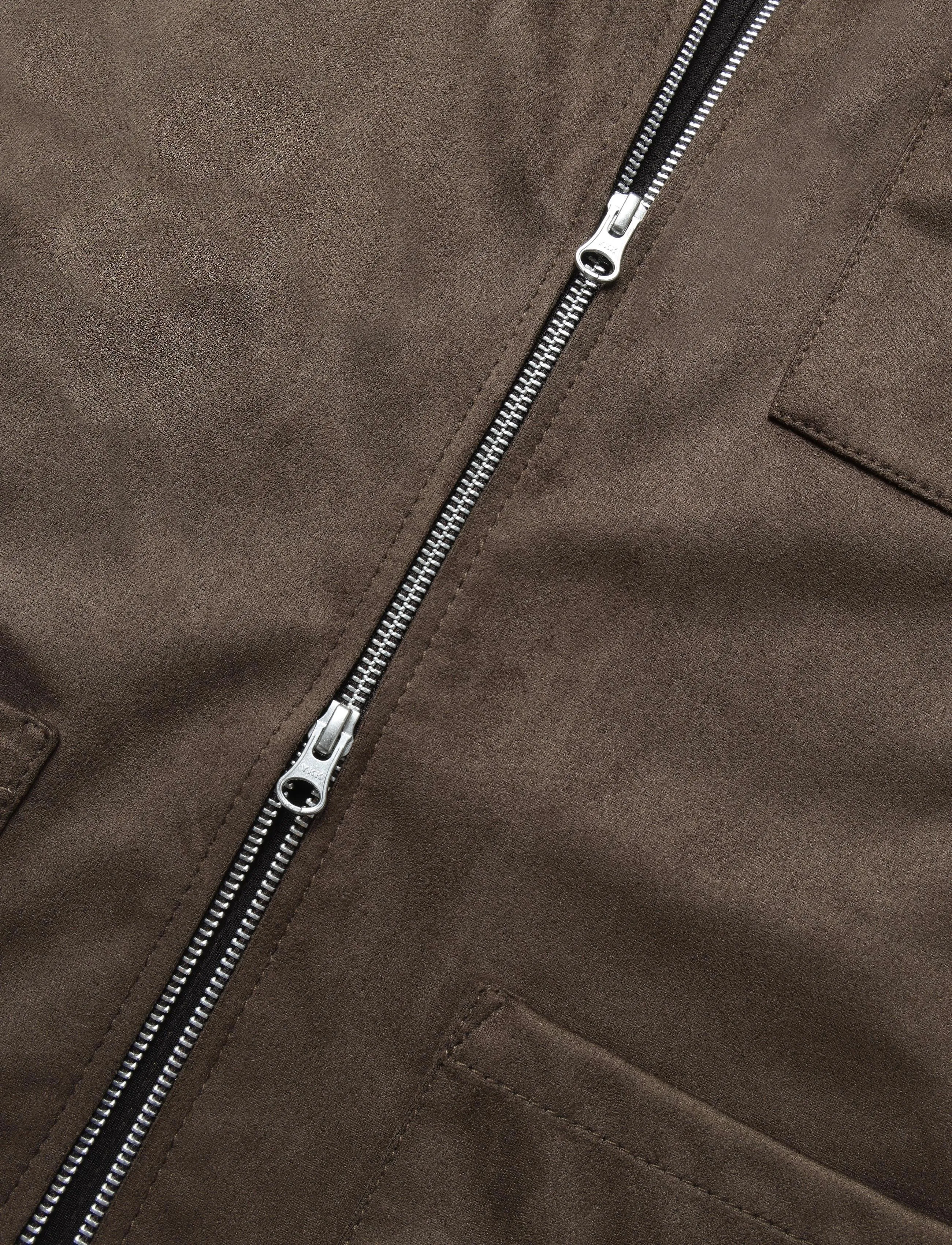 Human Scales - Rickard Vegan Suede Jacket - taupe - 3
