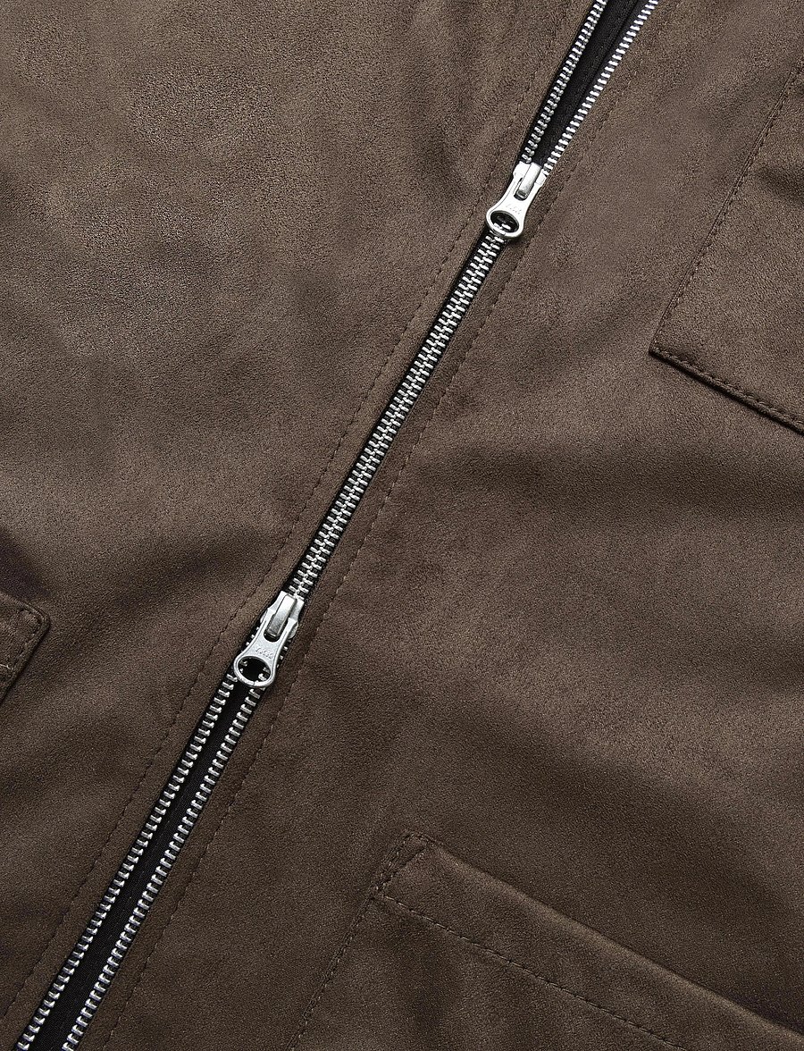 Human Scales - Rickard Vegan Suede Jacket - frühlingsjacken - taupe - 3