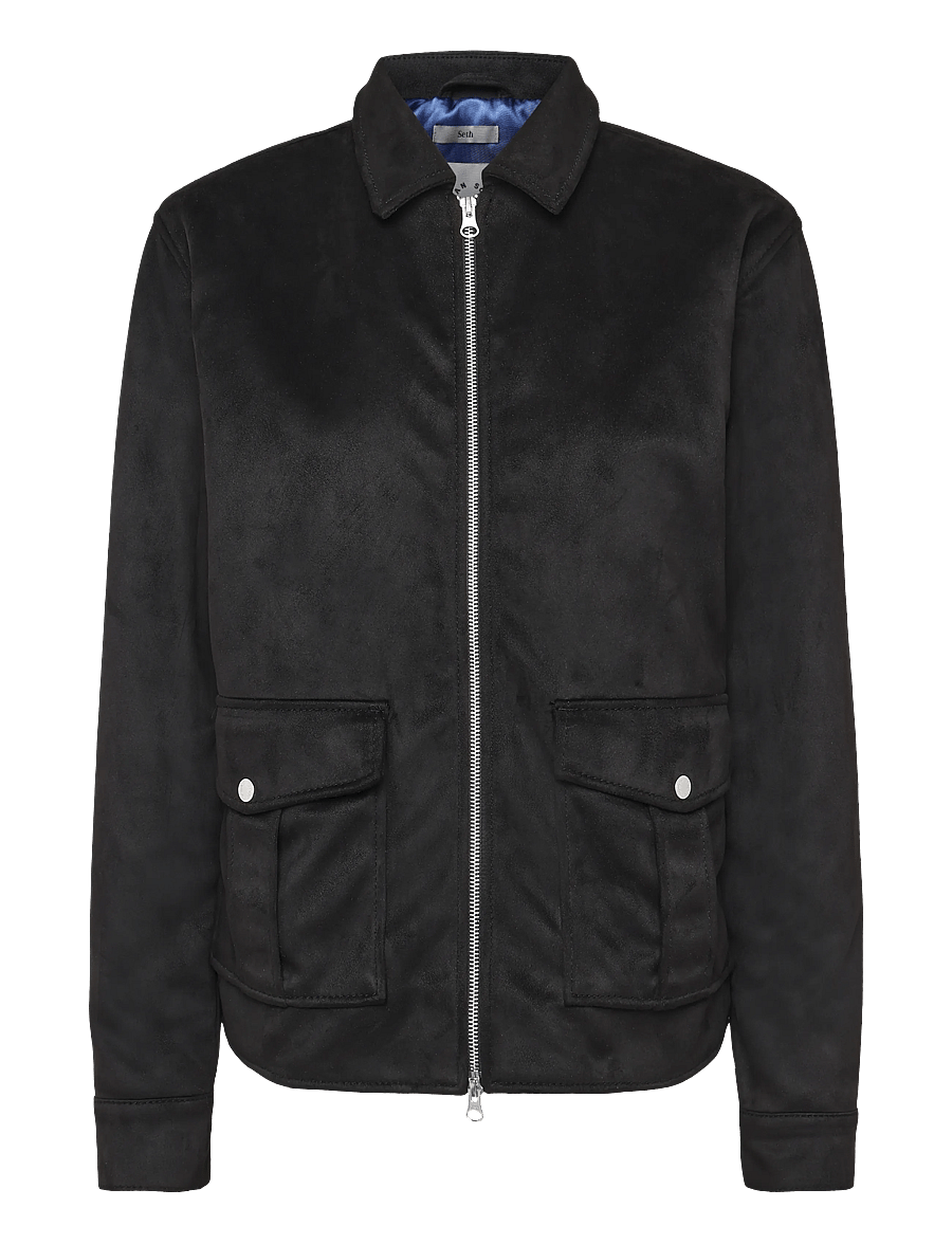 Human Scales - Seth Vegan Suede Jacket - höstjackor - black - 0