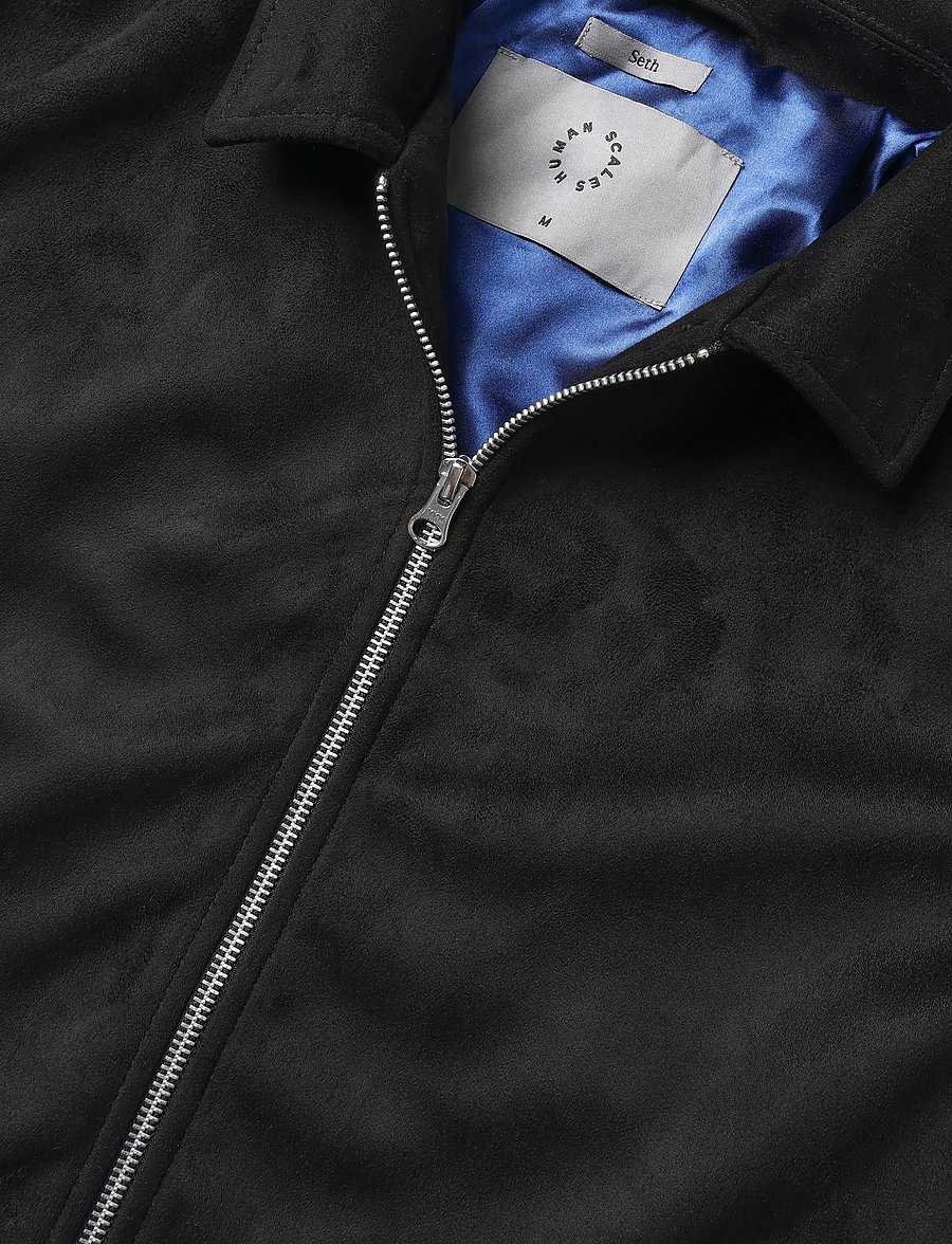 Human Scales - Seth Vegan Suede Jacket - höstjackor - black - 2