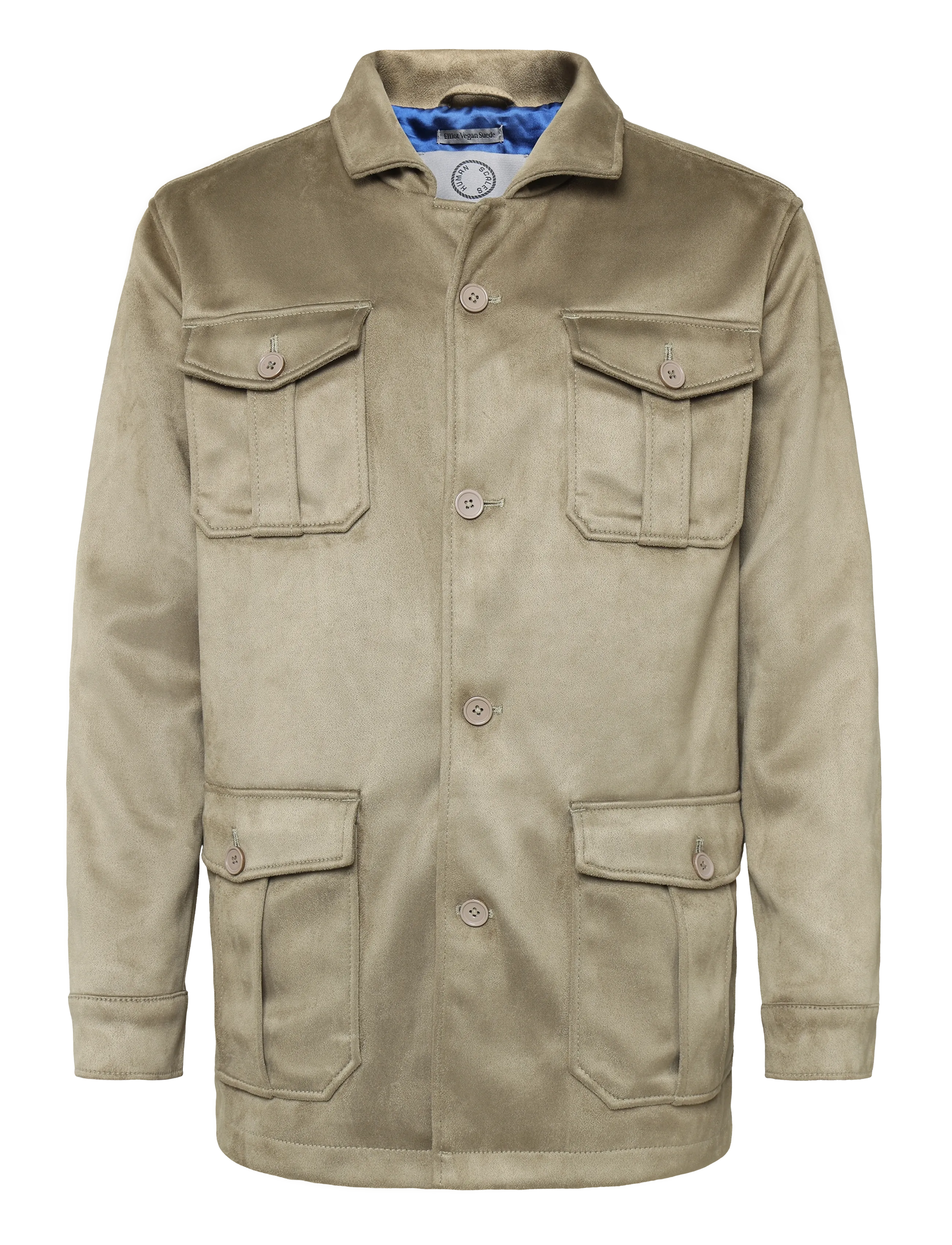 Human Scales Elliot Vegan Suede Jacket, S, Jackets, Grau - Light Männerswear