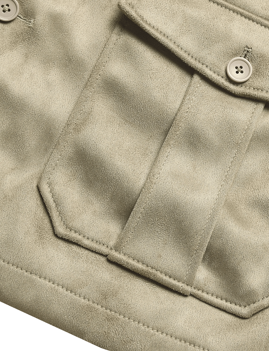 Human Scales - Elliot Vegan Suede Jacket - lt. grey - 3