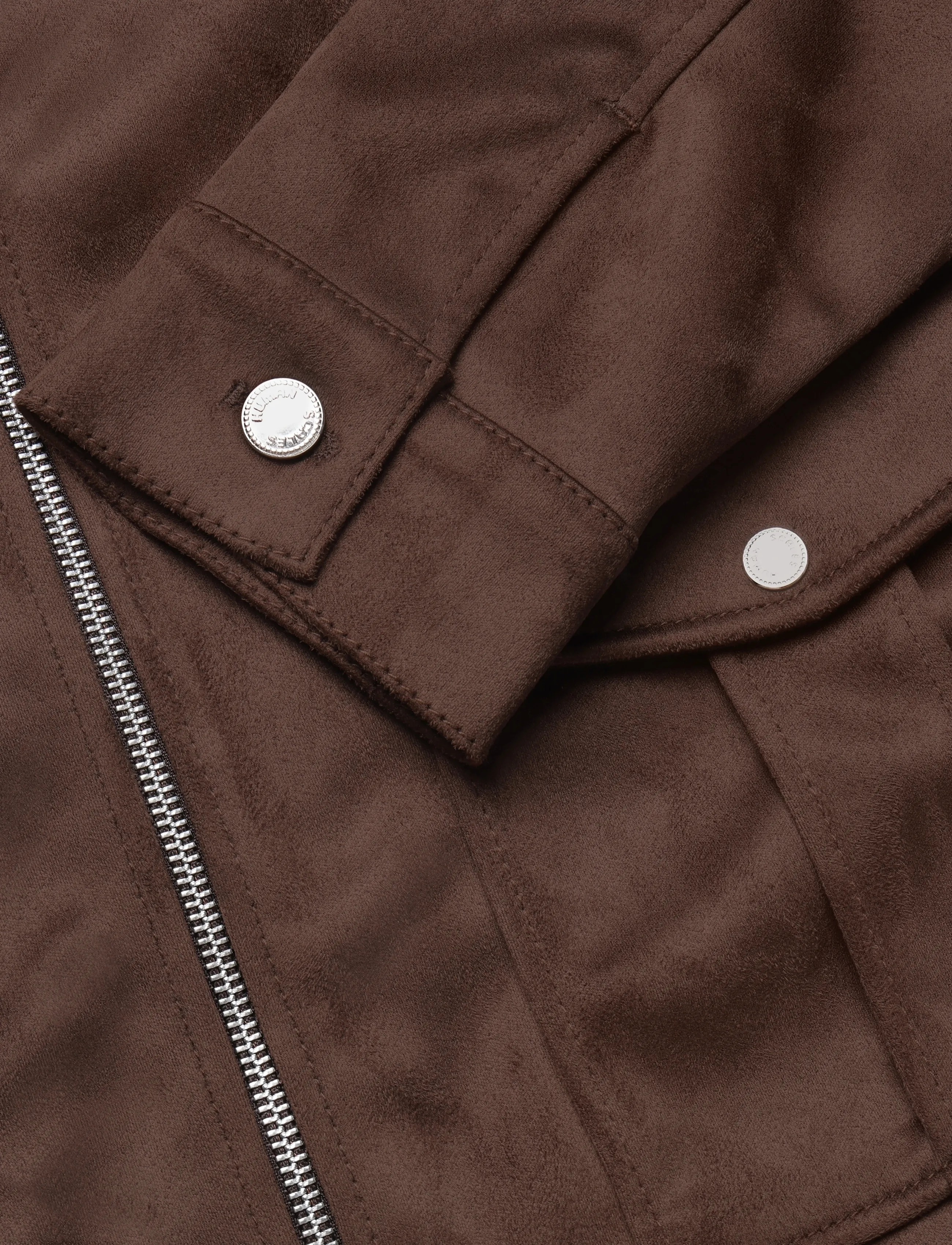 Human Scales - Seth Vegan Suede Jacket - kevadjoped - dk brown - 3