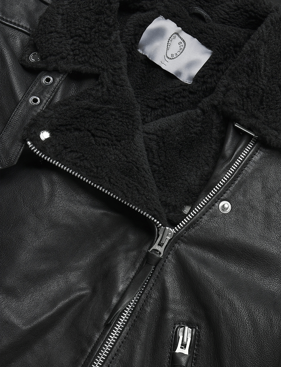 Human Scales - Emilia Jacket - lederjacken - black - 2