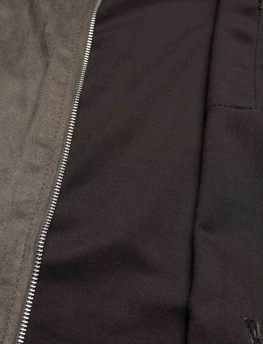 Human Scales - Rickard Vegan Suede Jacket - sügisjoped - grey - 4