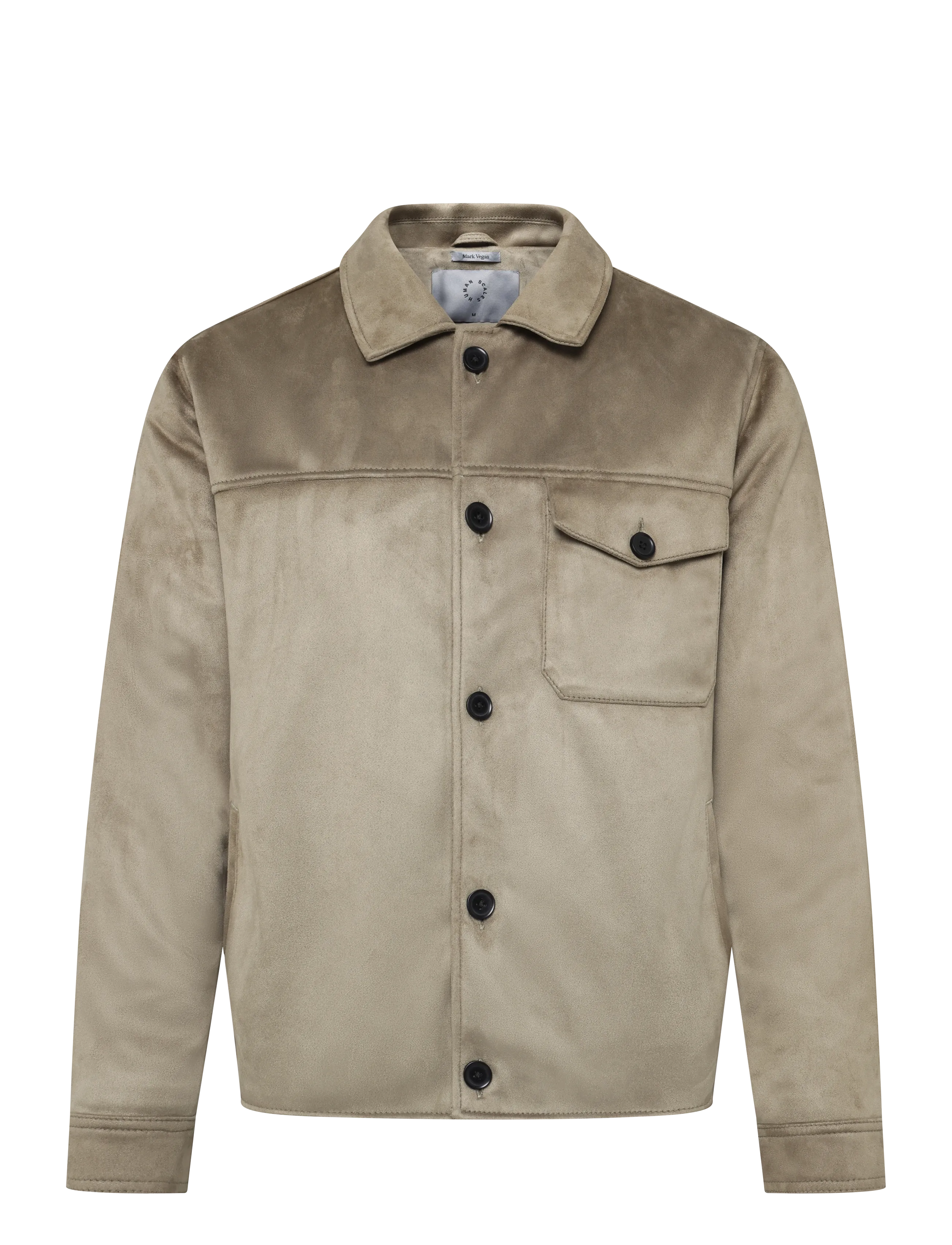 Human Scales Mark Vegan Suede Jacket, M, Jackets, Grau - Light Männerswear