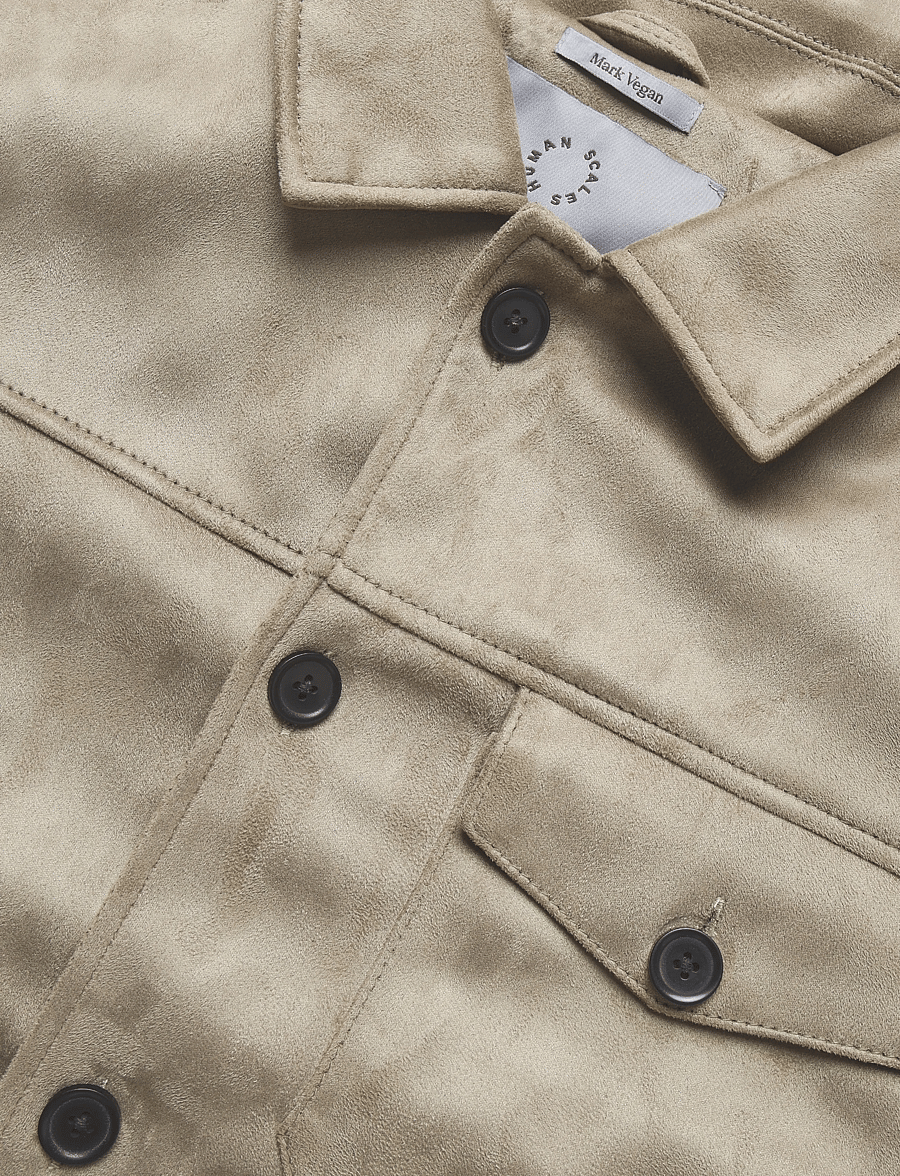 Human Scales - Mark Vegan Suede Jacket - lt grey - 2