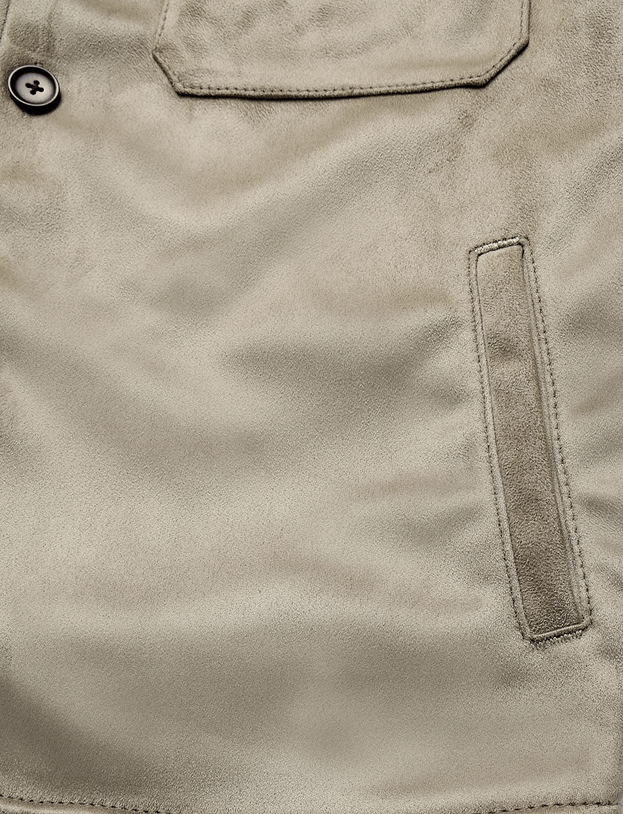 Human Scales - Mark Vegan Suede Jacket - lt grey - 3