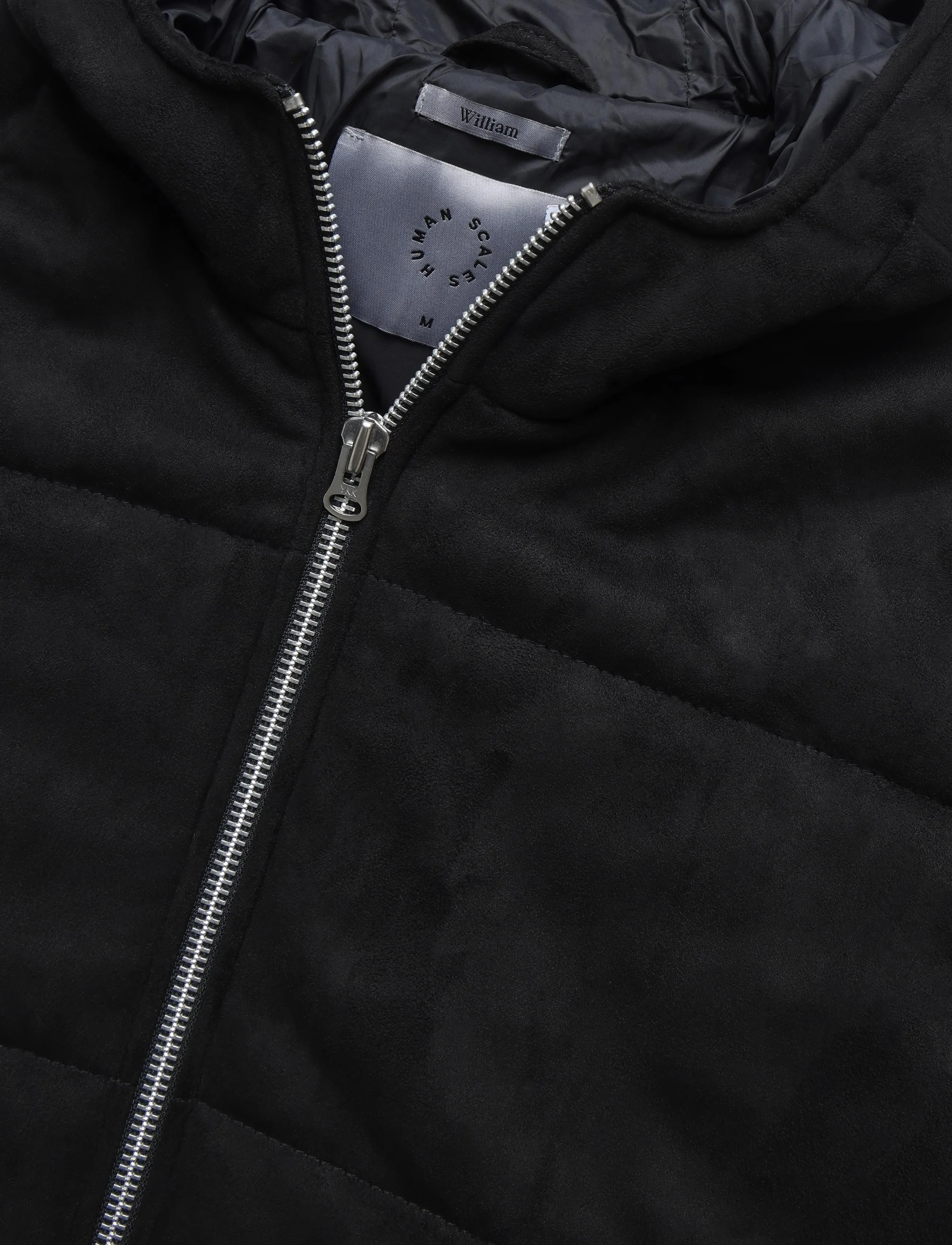 Human Scales - William O.S Vegan Suede Puffer Jacket - daunenjacken - black - 2