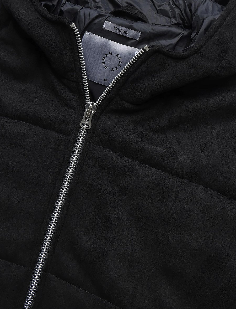 Human Scales - William O.S Vegan Suede Puffer Jacket - daunenjacken - black - 2