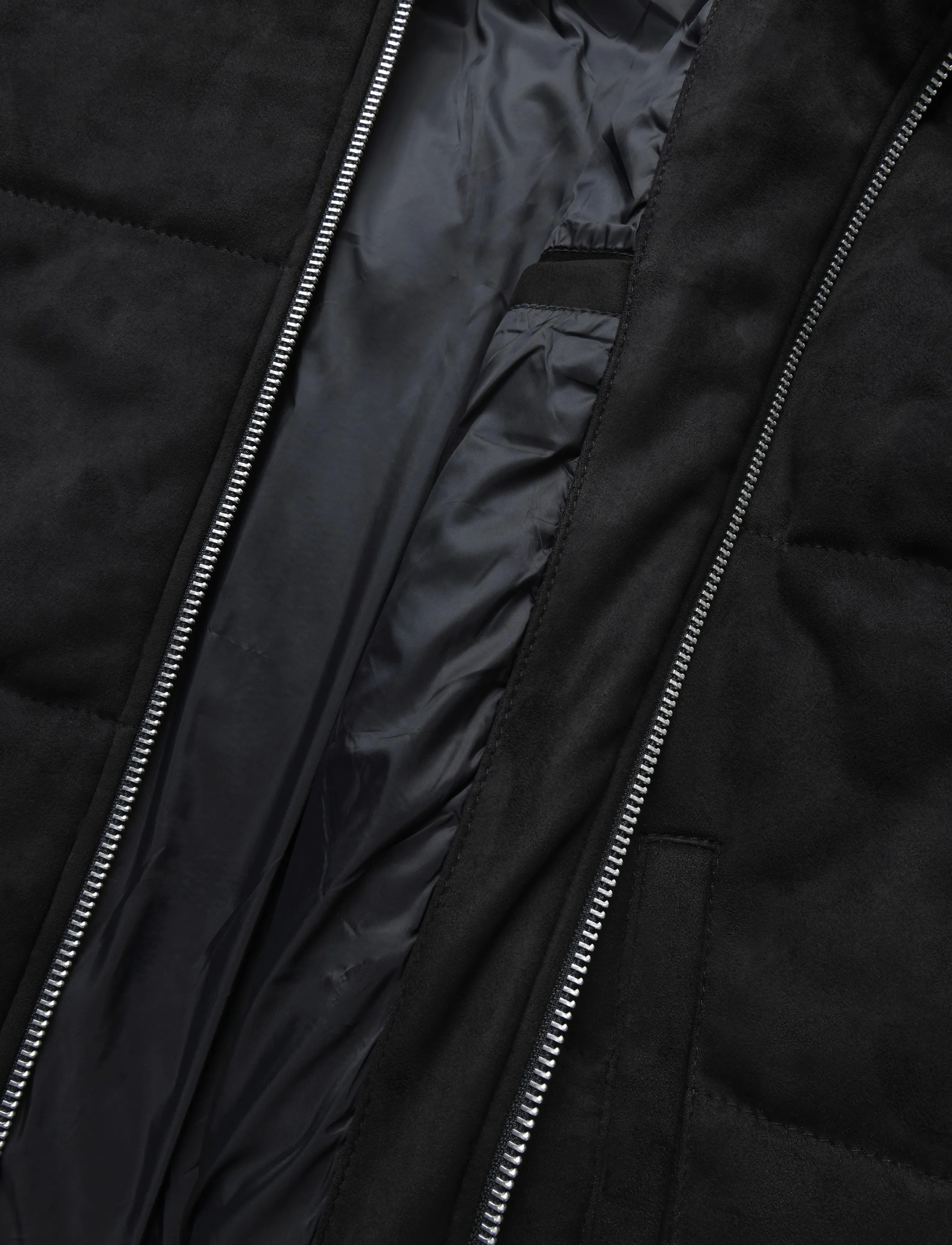 Human Scales - William O.S Vegan Suede Puffer Jacket - daunenjacken - black - 4