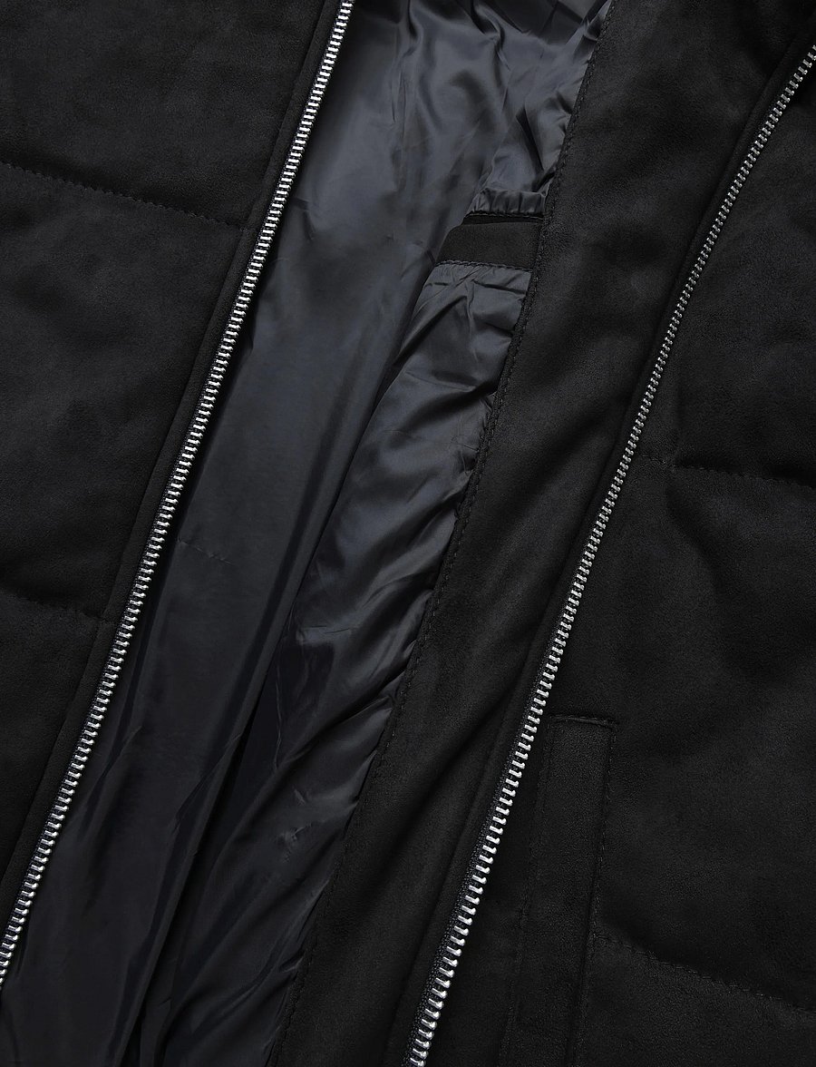 Human Scales - William O.S Vegan Suede Puffer Jacket - daunenjacken - black - 4