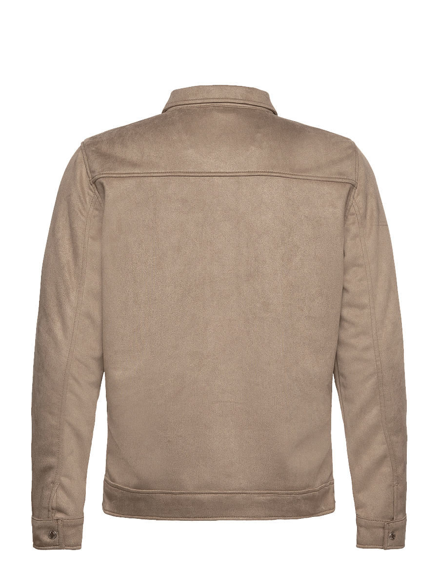 Human Scales - Lenny Vegan Suede Jacket - forårsjakker - lt grey - 1