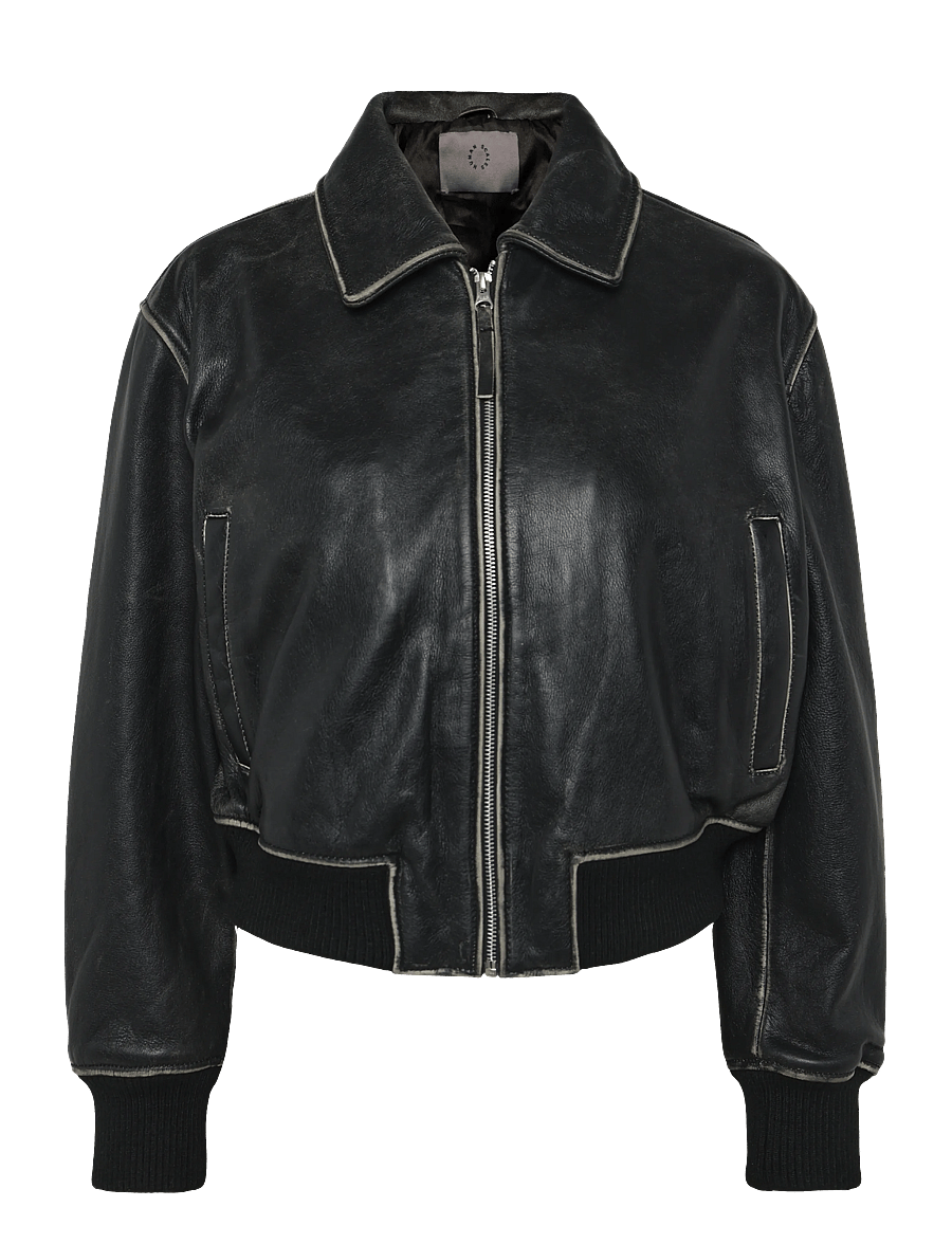 Human Scales - Billie Distressed Jacket - frühlingsjacken - black - 0