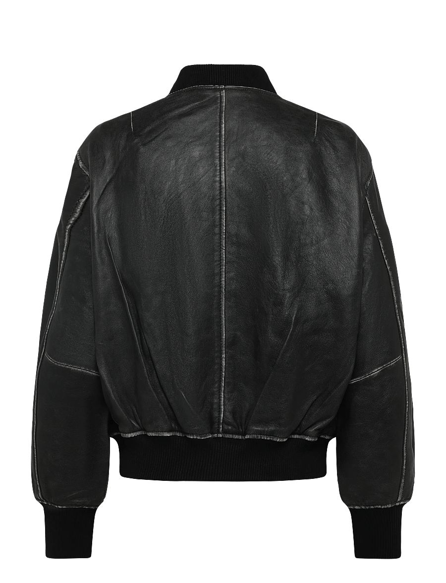 Human Scales - Celina Distressed Jacket - frühlingsjacken - black - 1