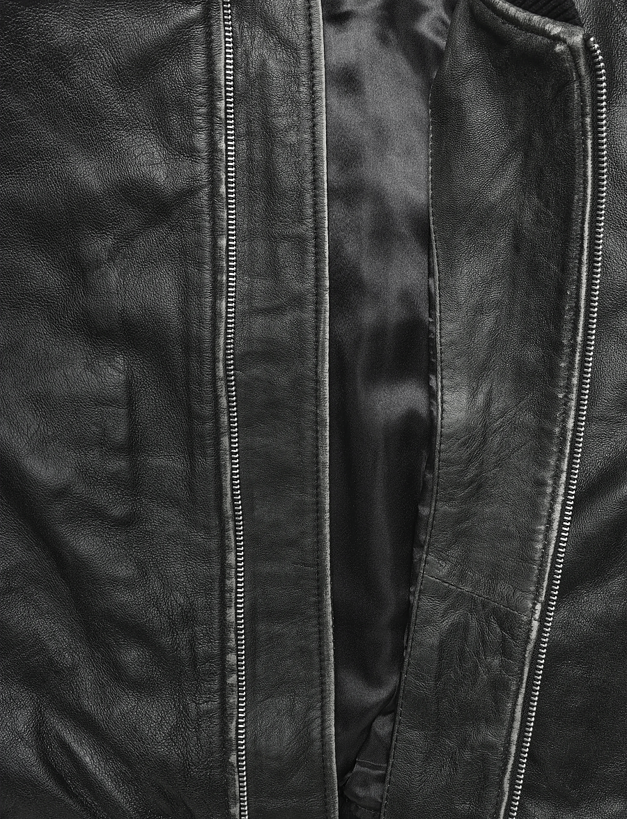 Human Scales - Celina Distressed Jacket - frühlingsjacken - black - 4